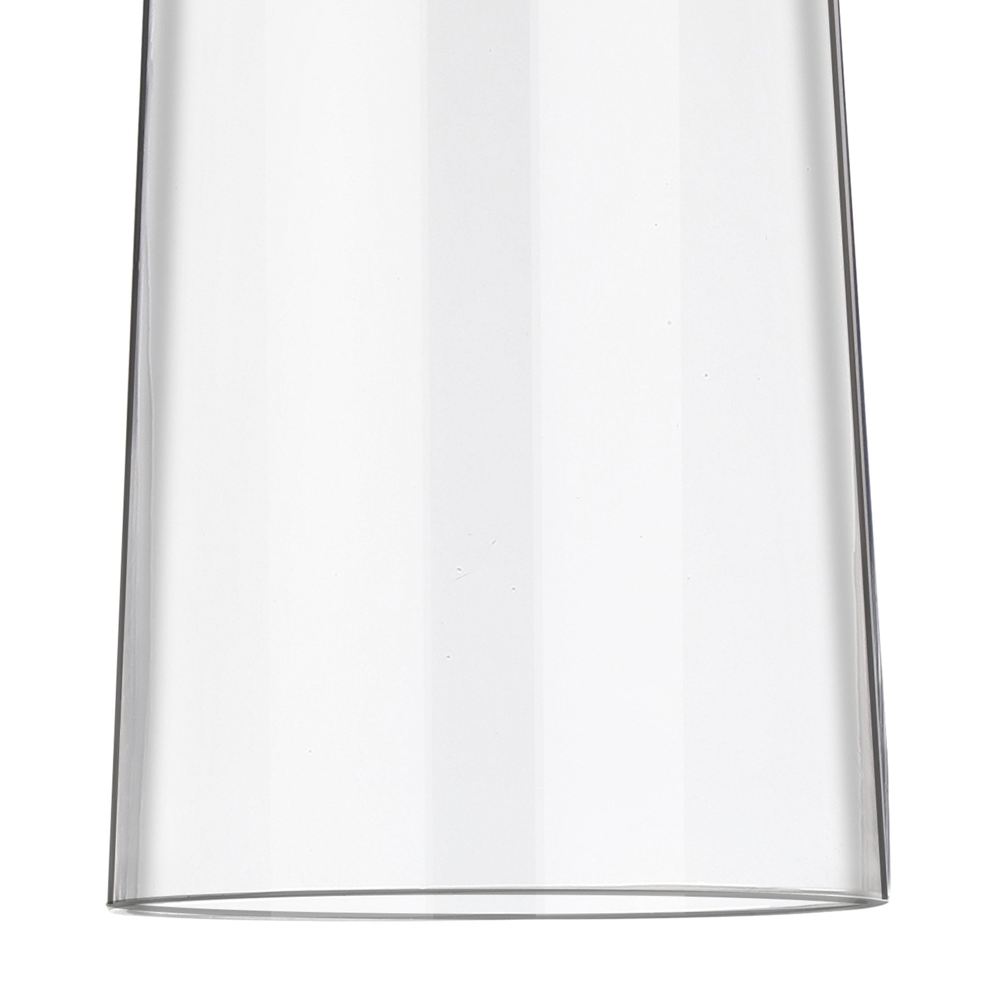 Fabula Laurel Single Flush Light - Large Cylindrical Cone Shade - White Marble & Clear Glass