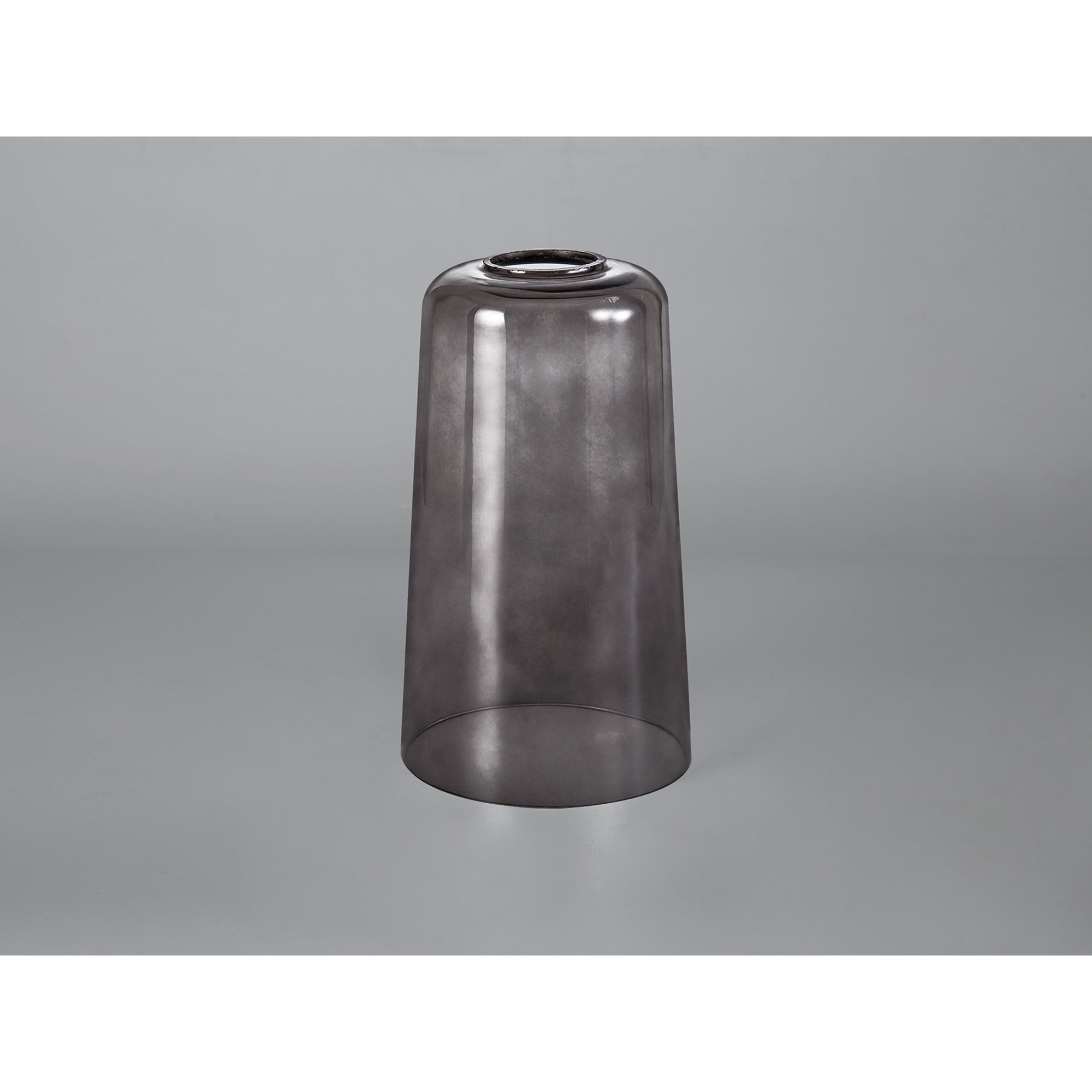 Fabula Laurel Small Cylindrical Cone Shade - Smoked Grey Glass - Shade Only