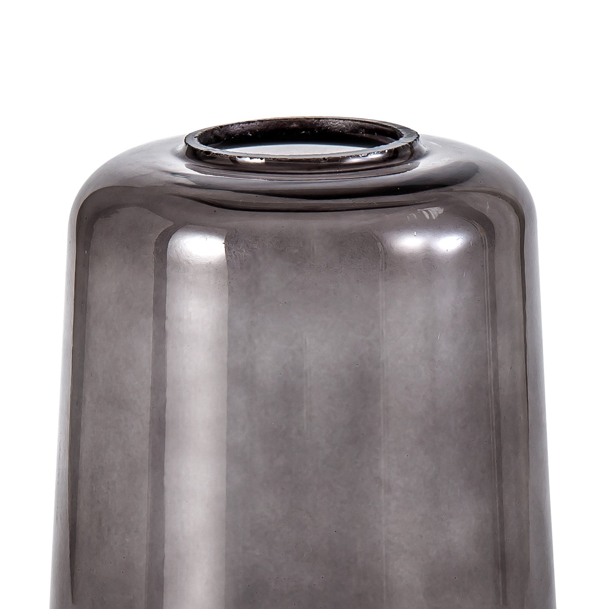 Fabula Laurel Small Cylindrical Cone Shade - Smoked Grey Glass - Shade Only