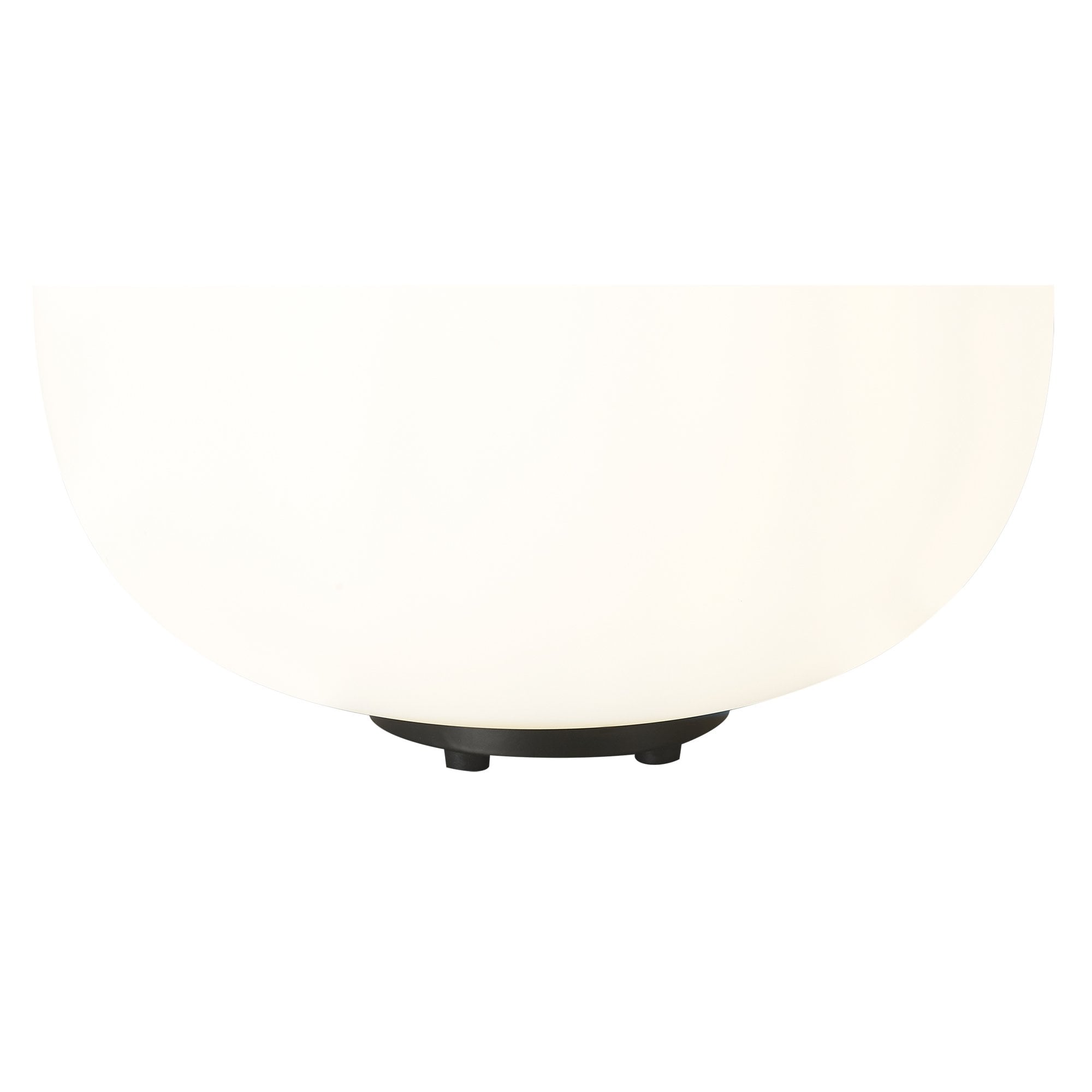 Fabula Littleton Medium Single Oval Ball Table Lamp - Matt Black & Frosted White Glass