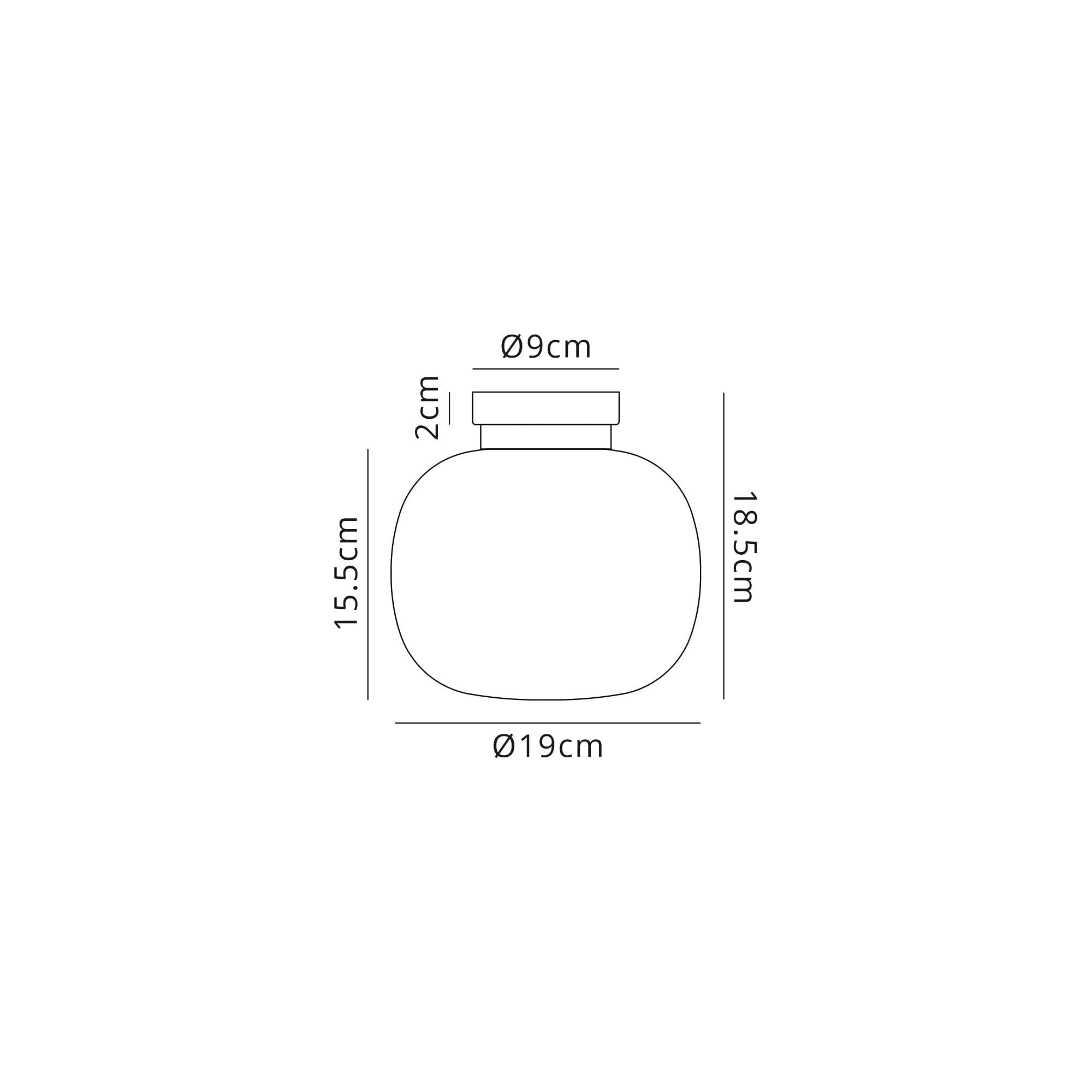 Fabula Littleton Small Single Oval Ball Flush Light - Satin Gold & Frosted White Glass