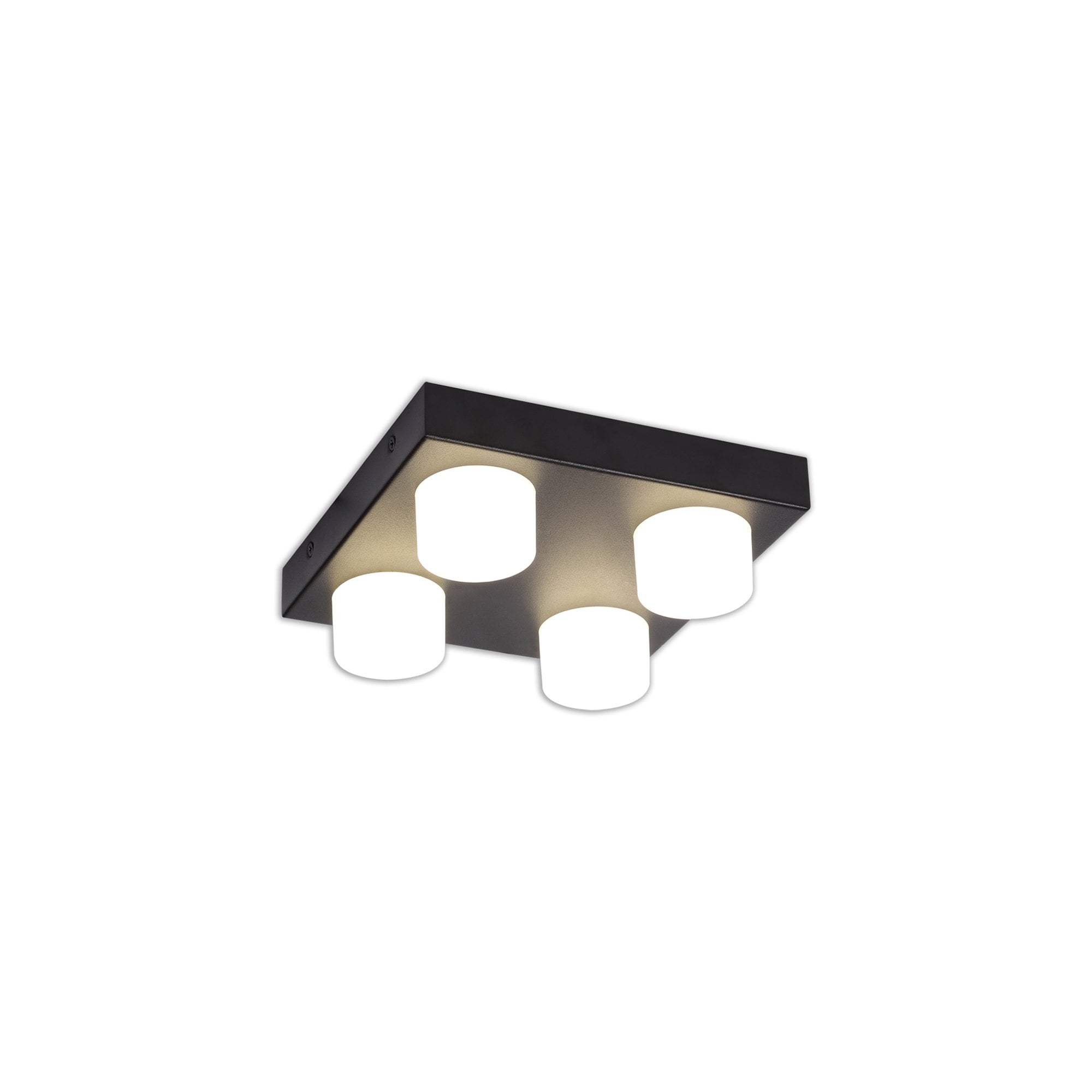 Fabula Lonsdale 4 Light Fixed LED Flush Light - Sand Black - IP44