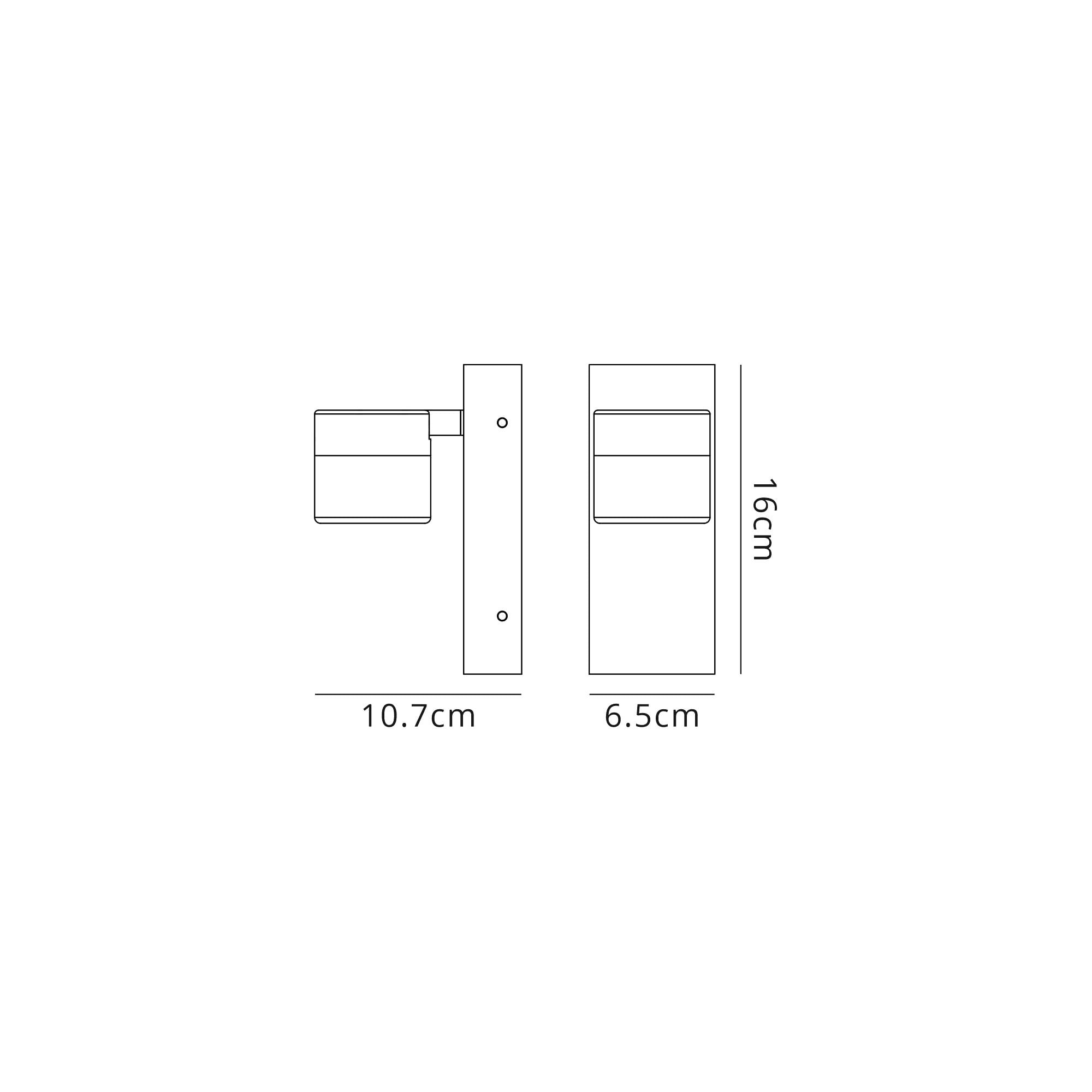 Fabula Lonsdale Single Adjustable LED Flush Light - Sand Black - IP44