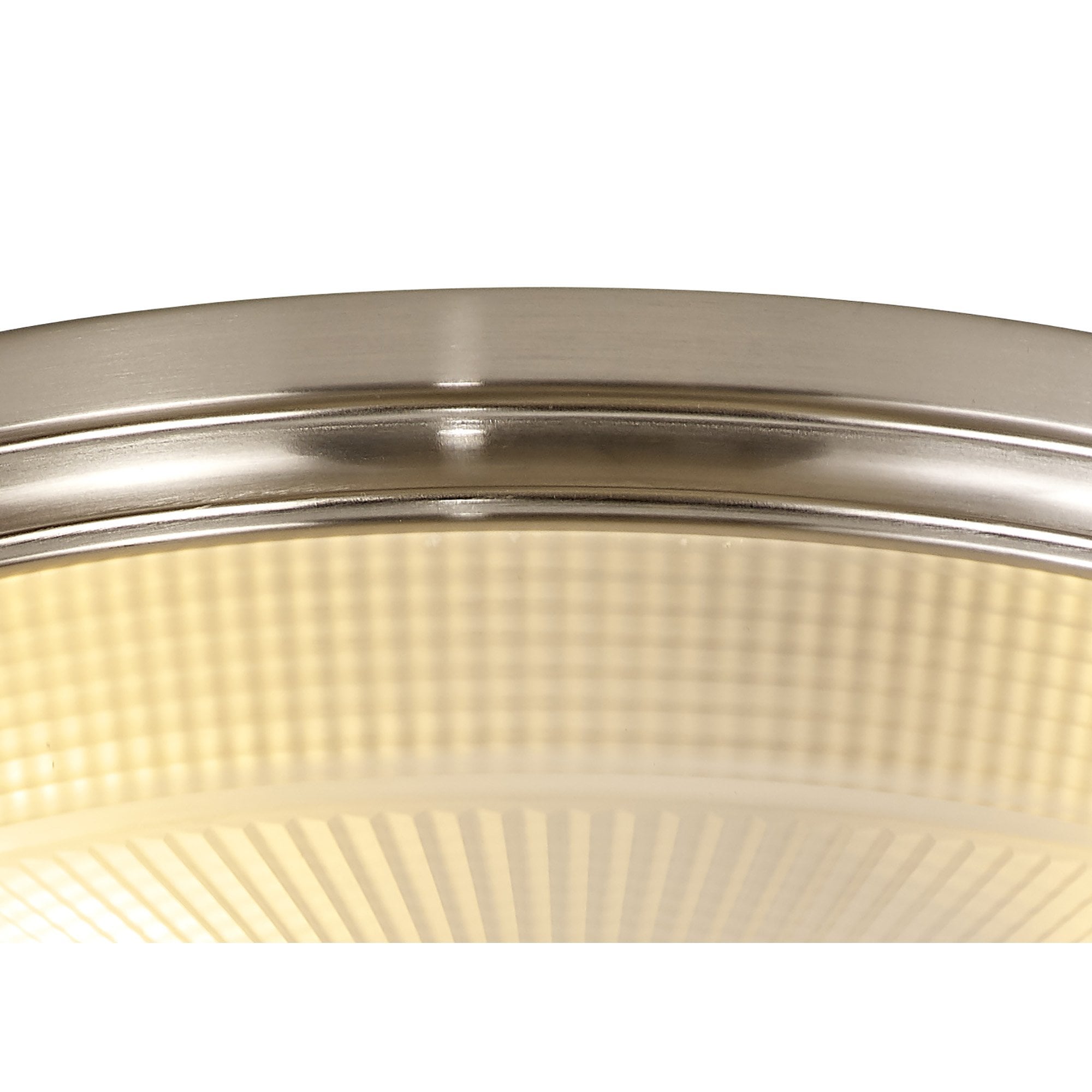 Fabula Maida 2 Light Flush Light - Satin Nickel & Frosted Glass