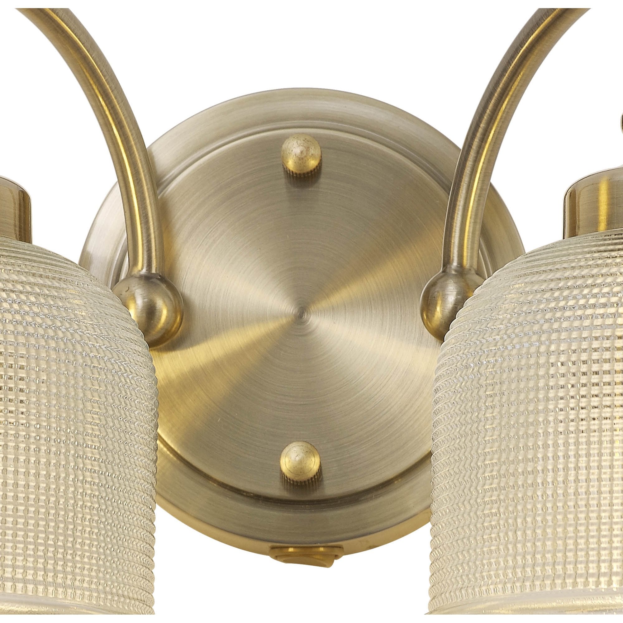 Fabula Maida 2 Light Wall Lamp - Antique Brass & Prismatic Glass