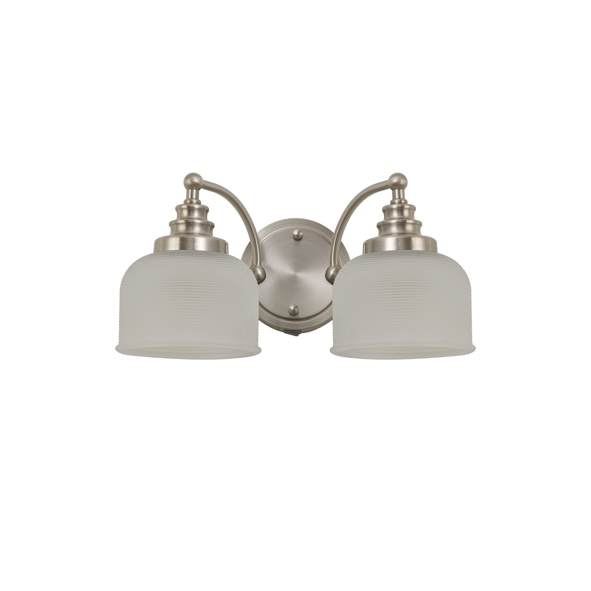 Fabula Maida 2 Light Wall Lamp - Satin Nickel & Frosted Glass