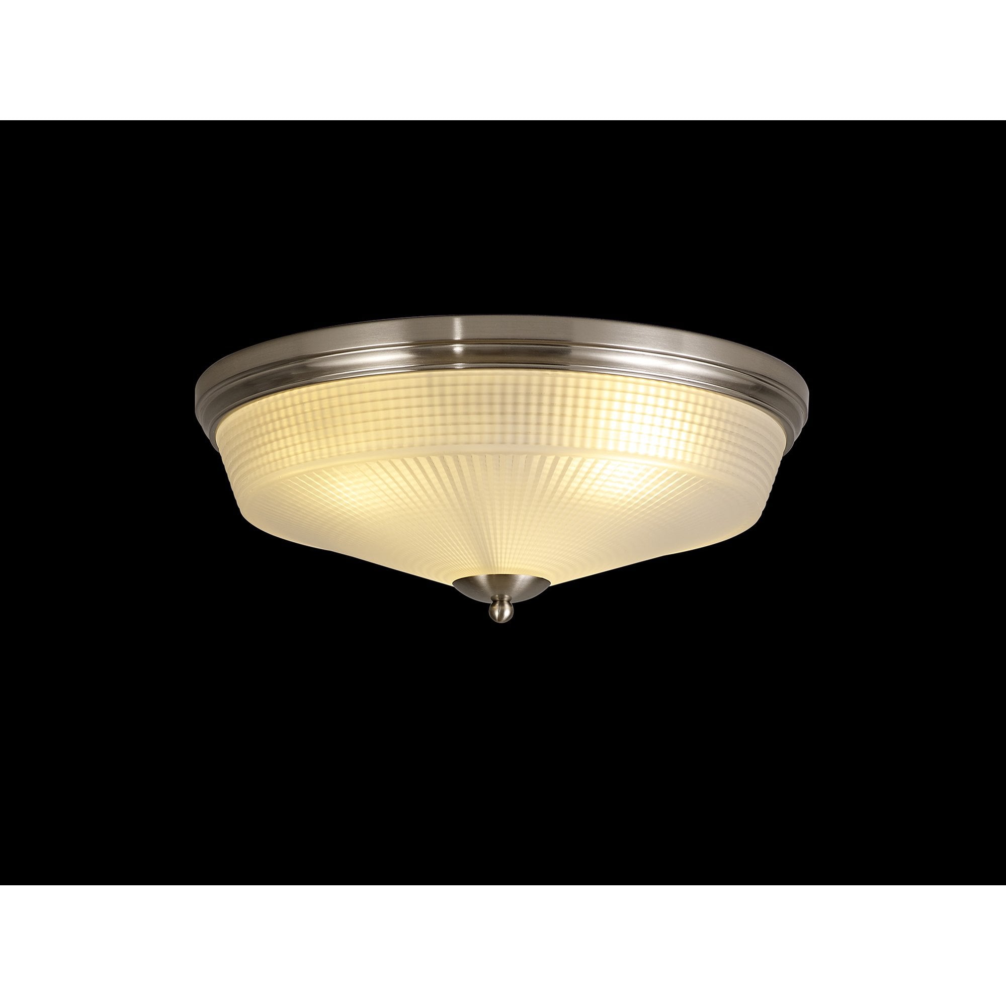 Fabula Maida 3 Light Flush Light - Satin Nickel & Frosted Glass