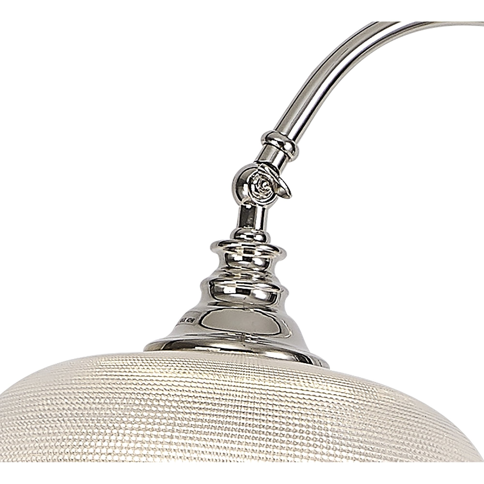 Fabula Maida Single Floor Lamp - Polished Nickel & Prismatic Glass