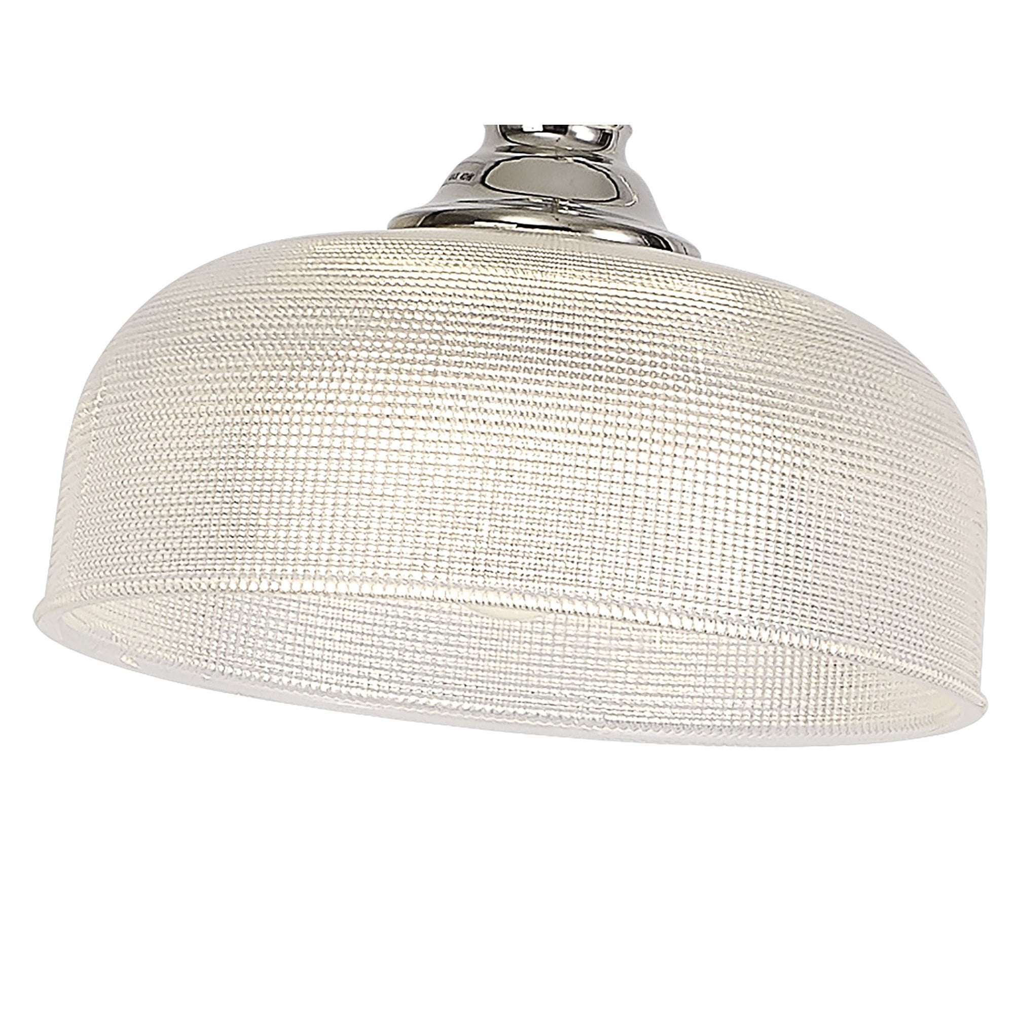 Fabula Maida Single Floor Lamp - Polished Nickel & Prismatic Glass