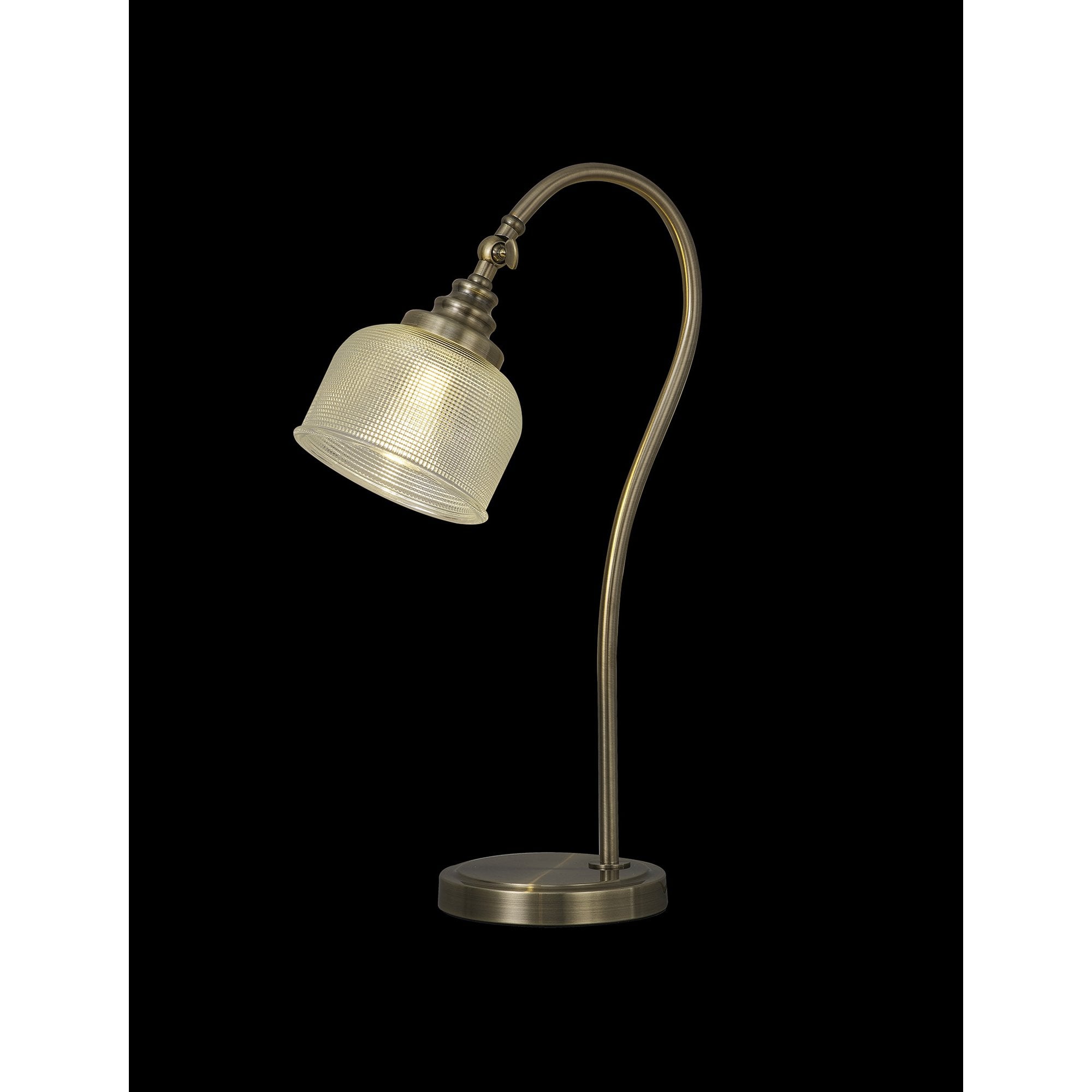 Fabula Maida Single Table Lamp - Antique Brass & Prismatic Glass