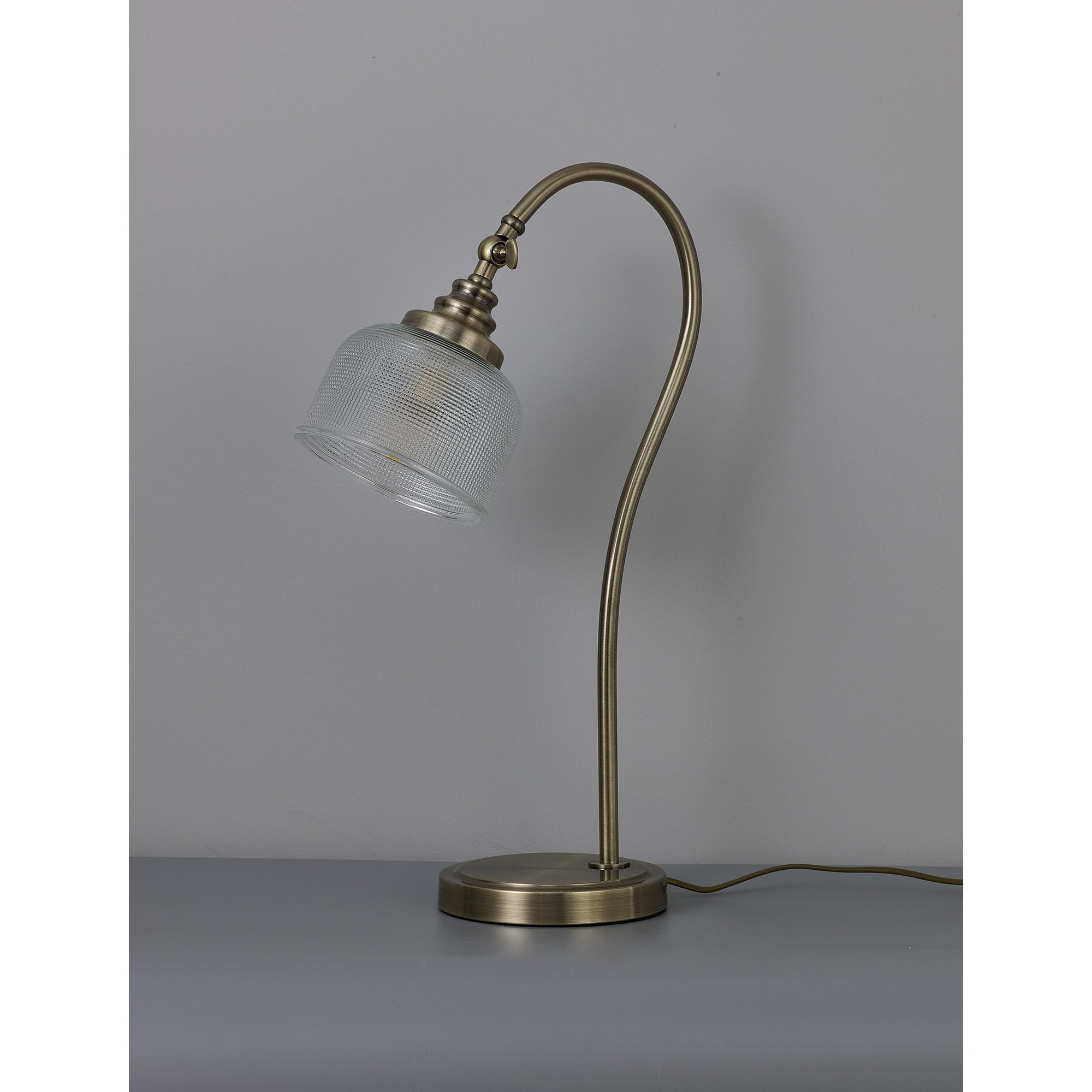 Fabula Maida Single Table Lamp - Antique Brass & Prismatic Glass