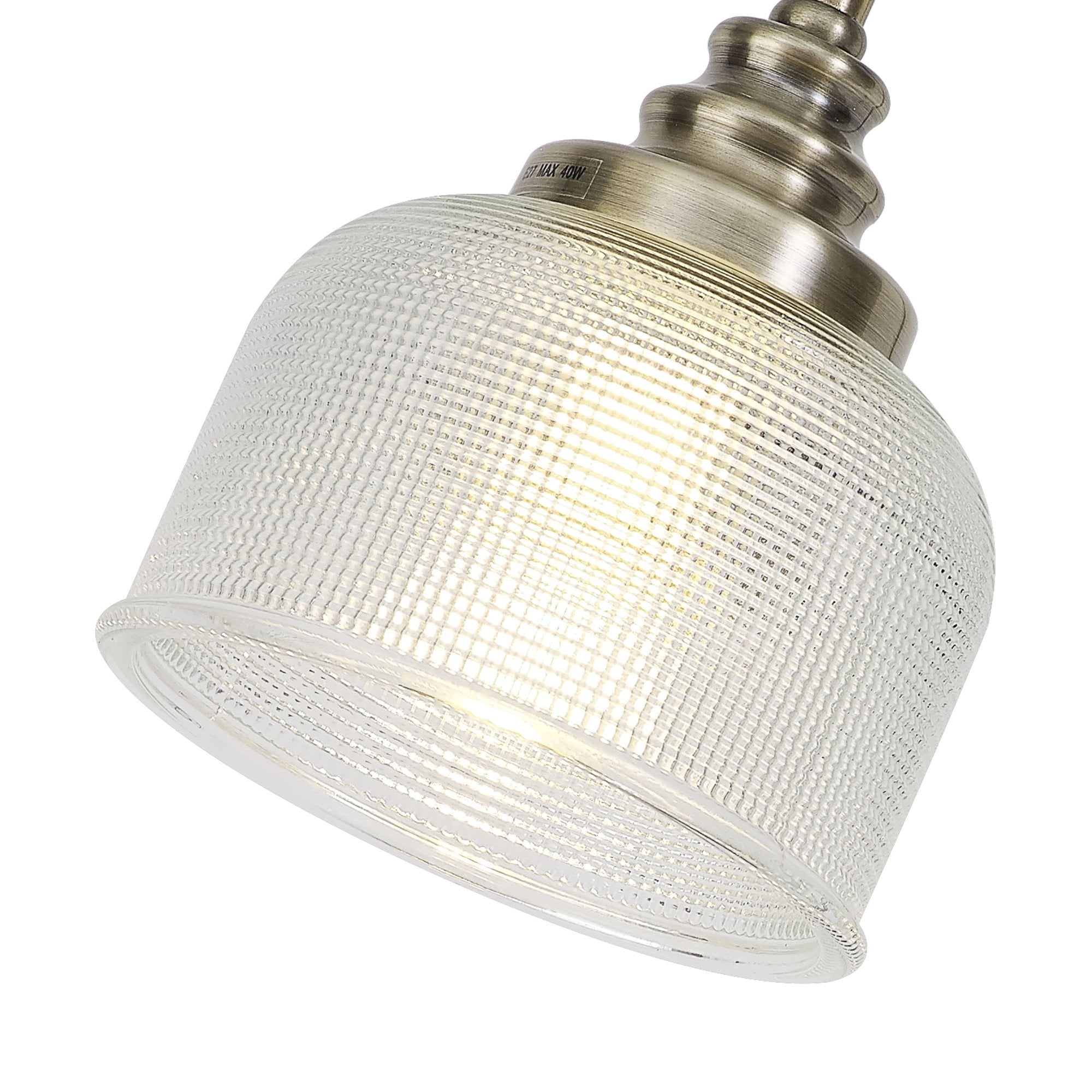 Fabula Maida Single Table Lamp - Antique Brass & Prismatic Glass