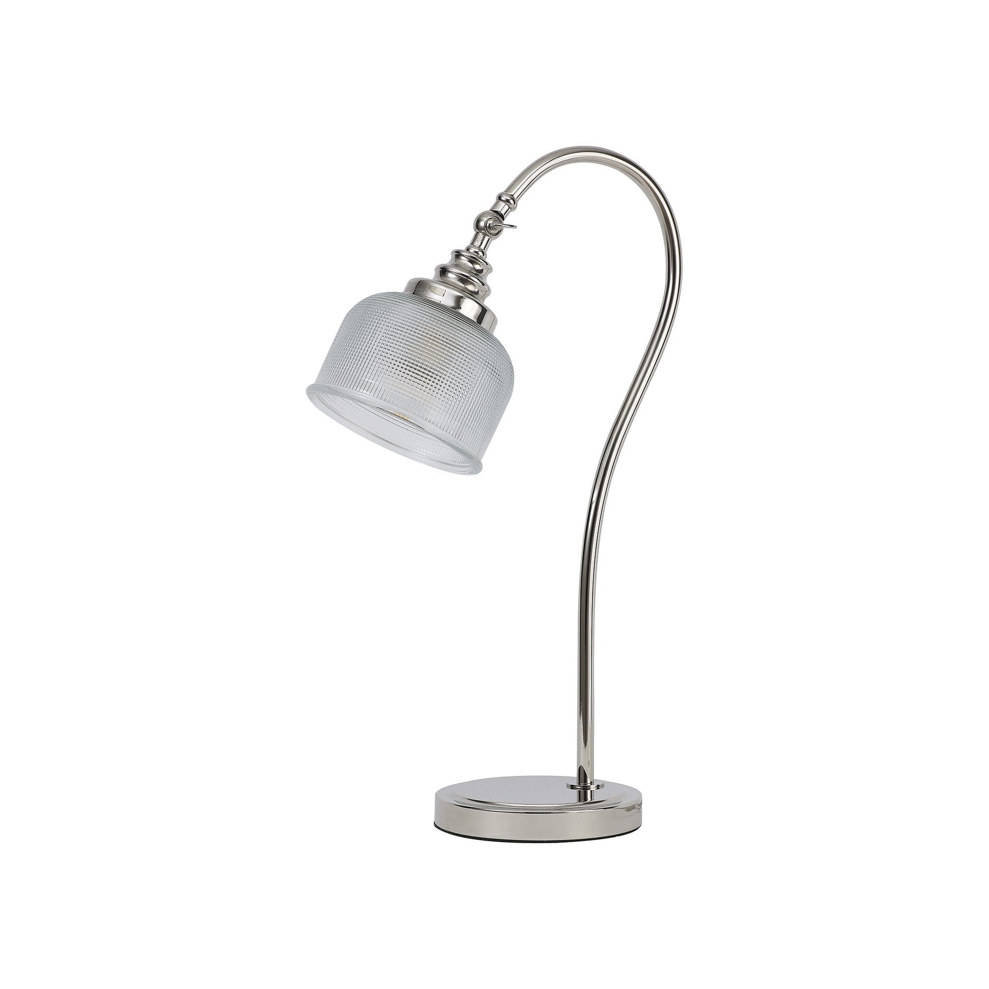 Fabula Maida Single Table Lamp - Polished Nickel & Prismatic Glass