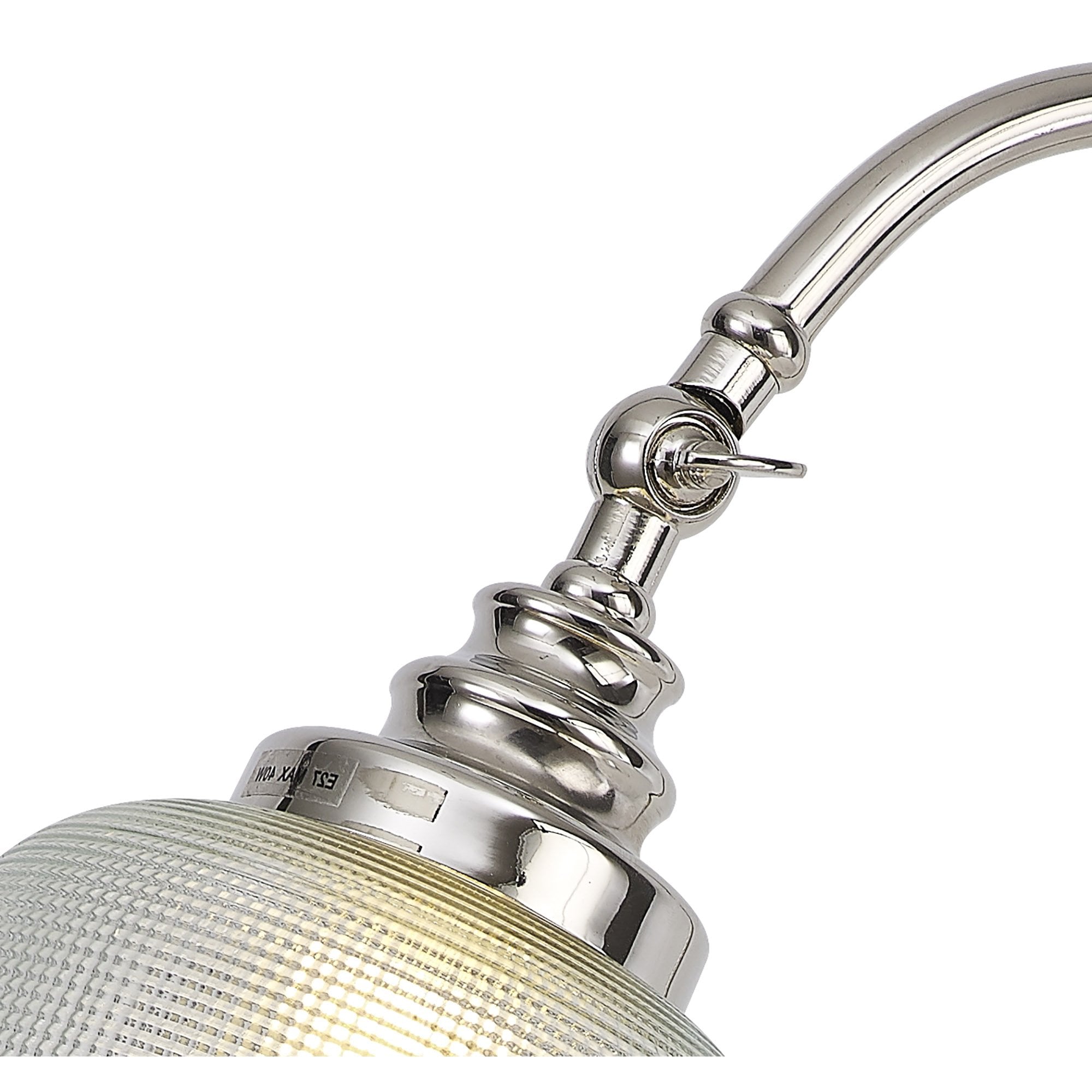 Fabula Maida Single Table Lamp - Polished Nickel & Prismatic Glass
