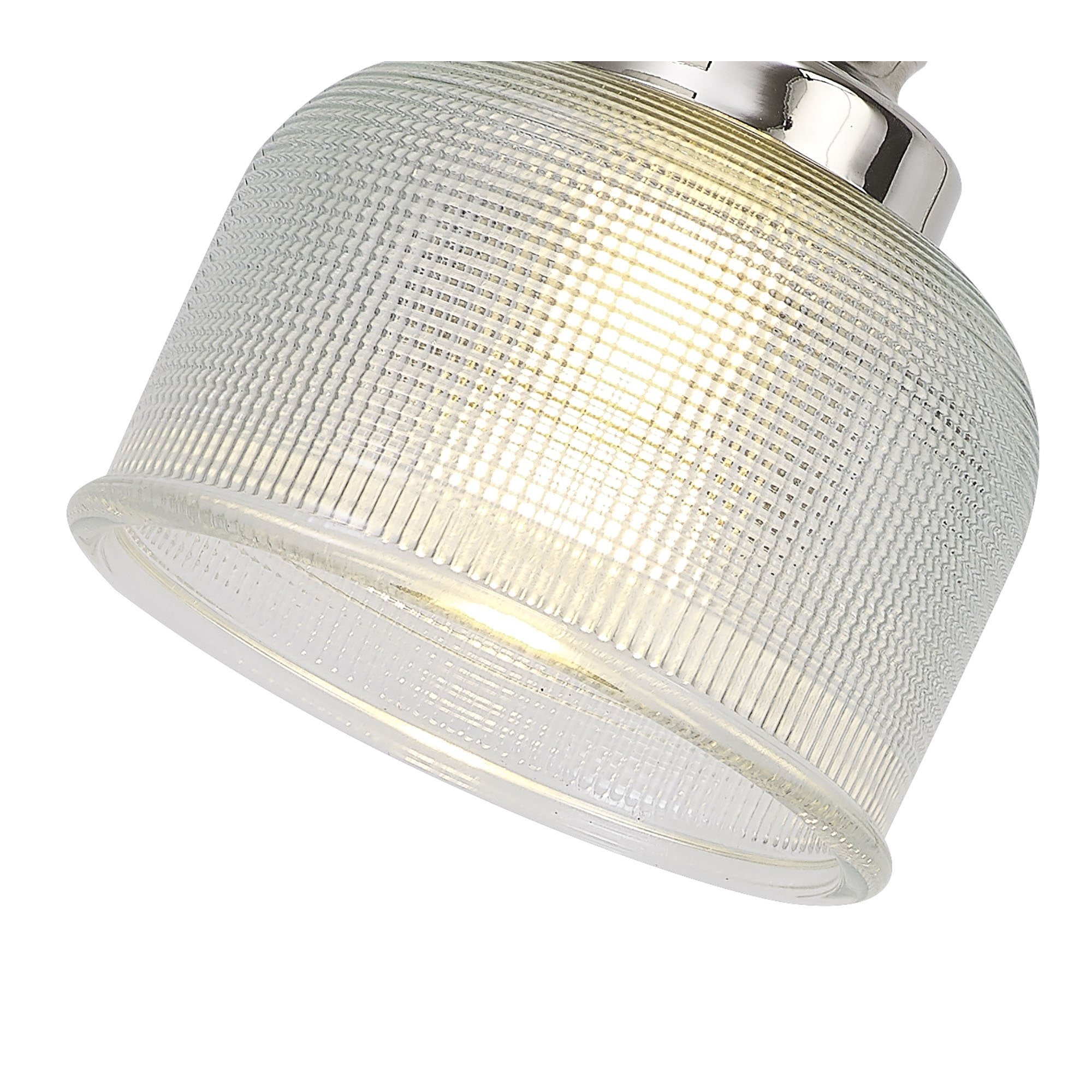 Fabula Maida Single Table Lamp - Polished Nickel & Prismatic Glass