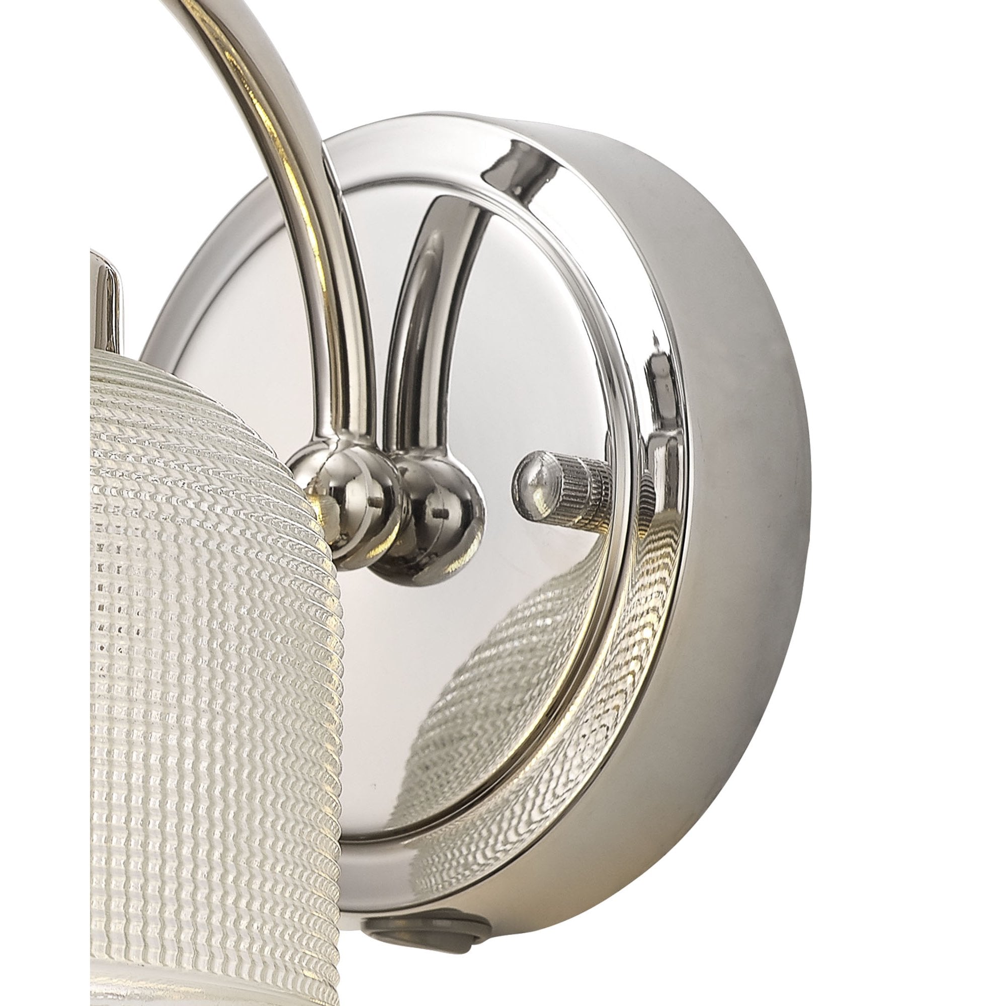 Fabula Maida Single Wall Lamp - Polished Nickel & Prismatic Glass