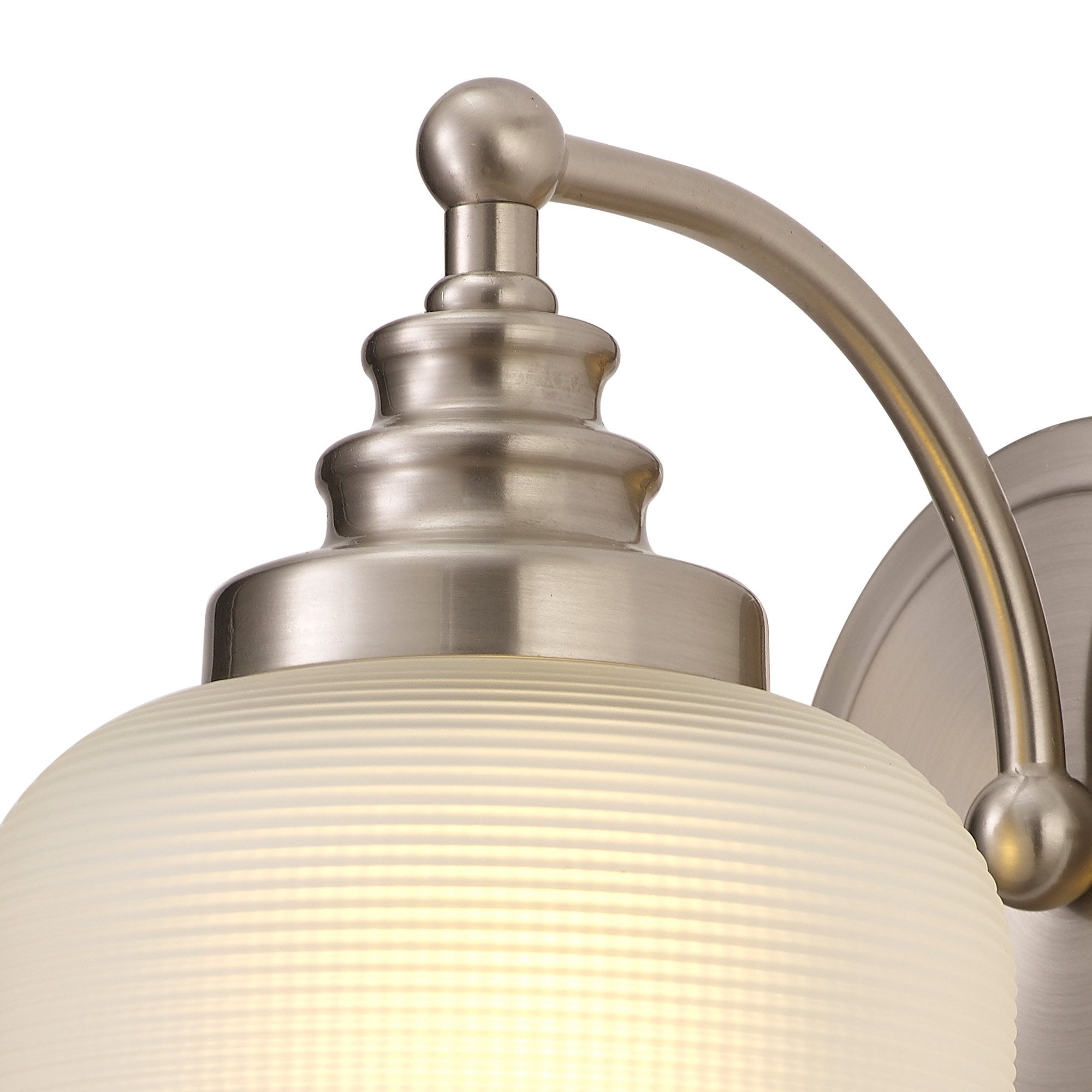 Fabula Maida Single Wall Lamp - Satin Nickel & Frosted Glass