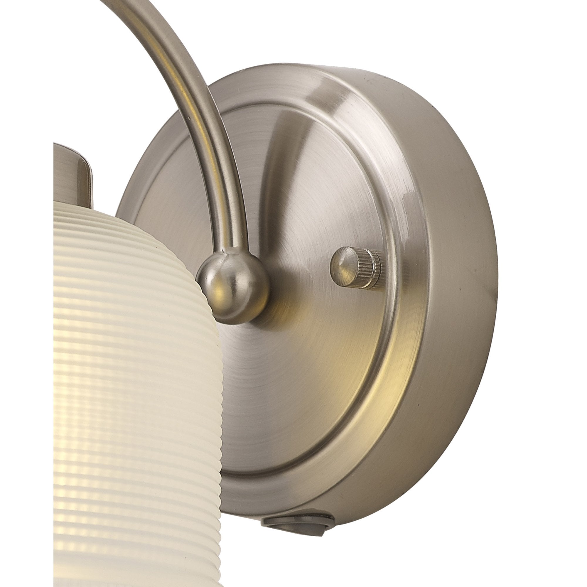 Fabula Maida Single Wall Lamp - Satin Nickel & Frosted Glass