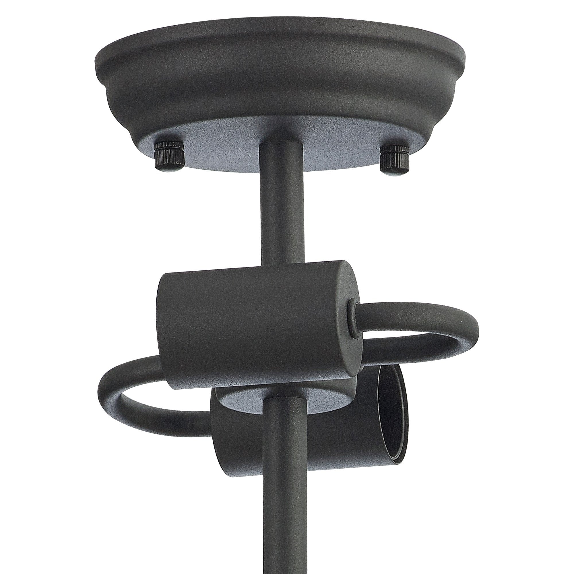 Fabula Mansfield 2 Light Semi-Flush Light Kit - Graphite - Frame Only