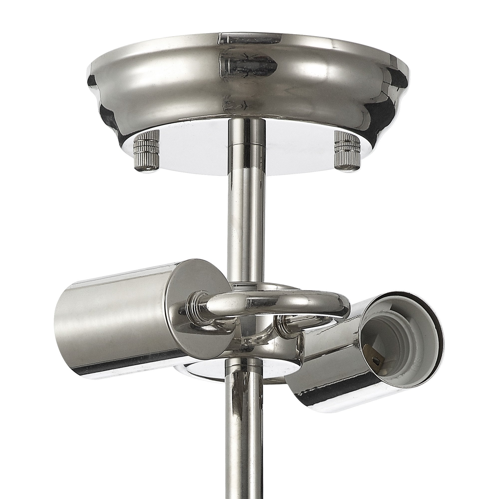 Fabula Mansfield 2 Light Semi-Flush Light Kit - Polished Nickel - Frame Only