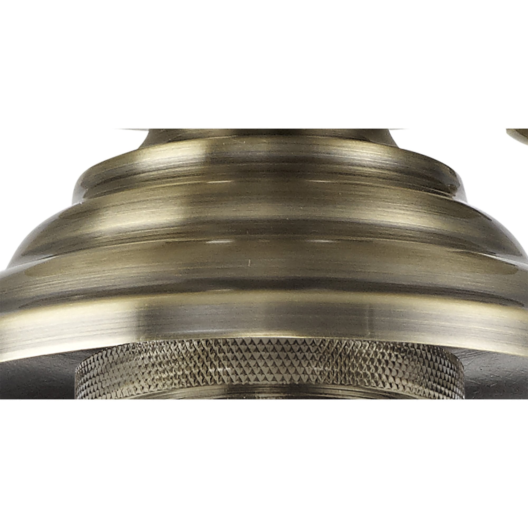 Fabula Mansfield Single Flush Light Kit - Antique Brass - Frame Only