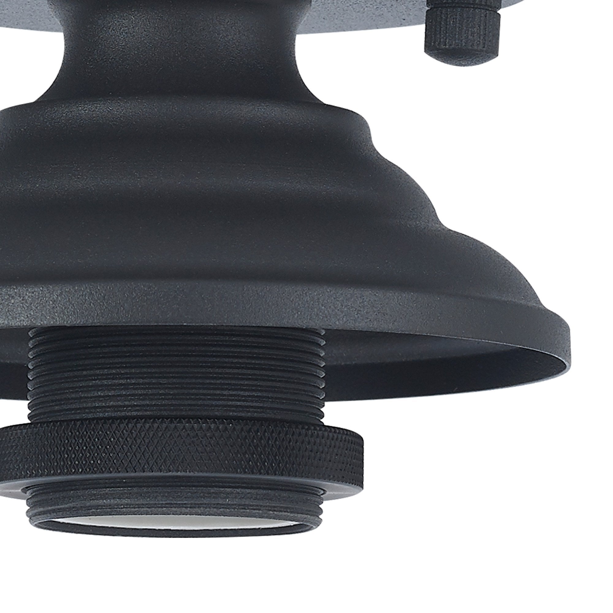 Fabula Mansfield Single Flush Light Kit - Graphite - Frame Only