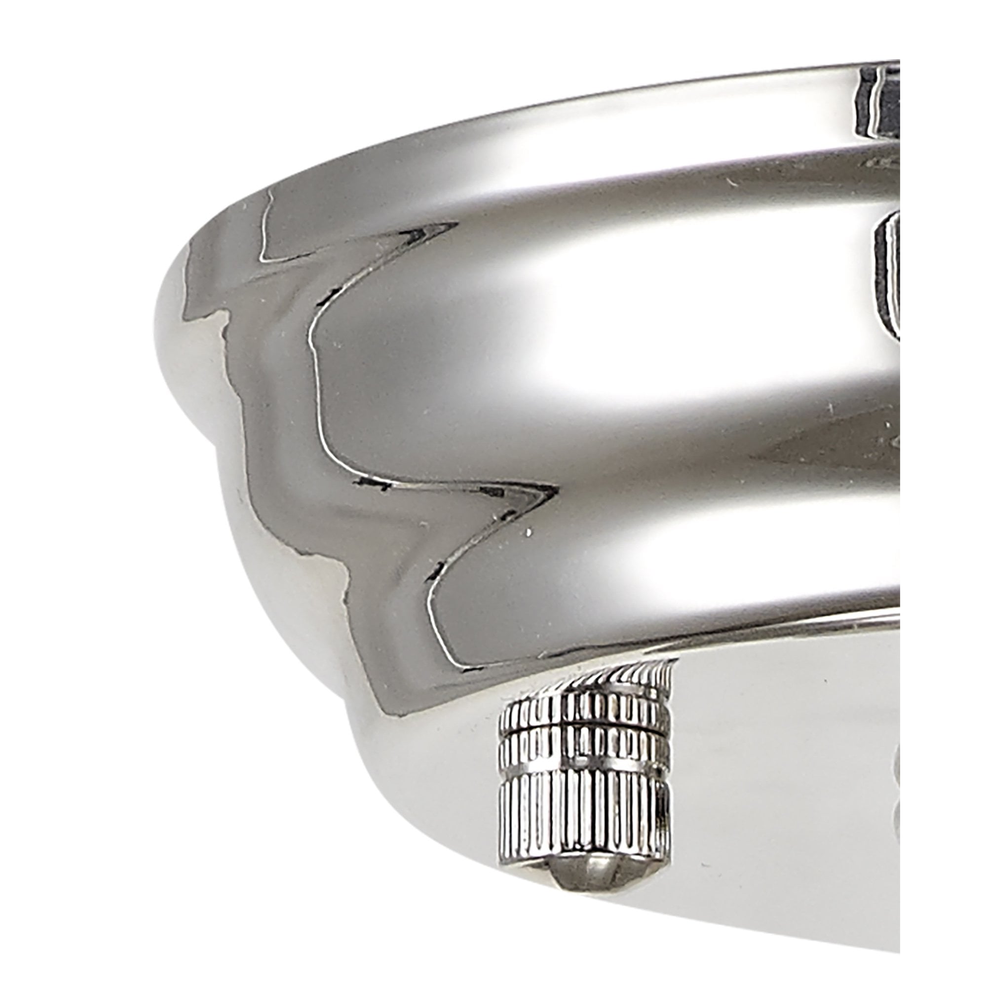 Fabula Mansfield Single Flush Light Kit - Polished Nickel - Frame Only