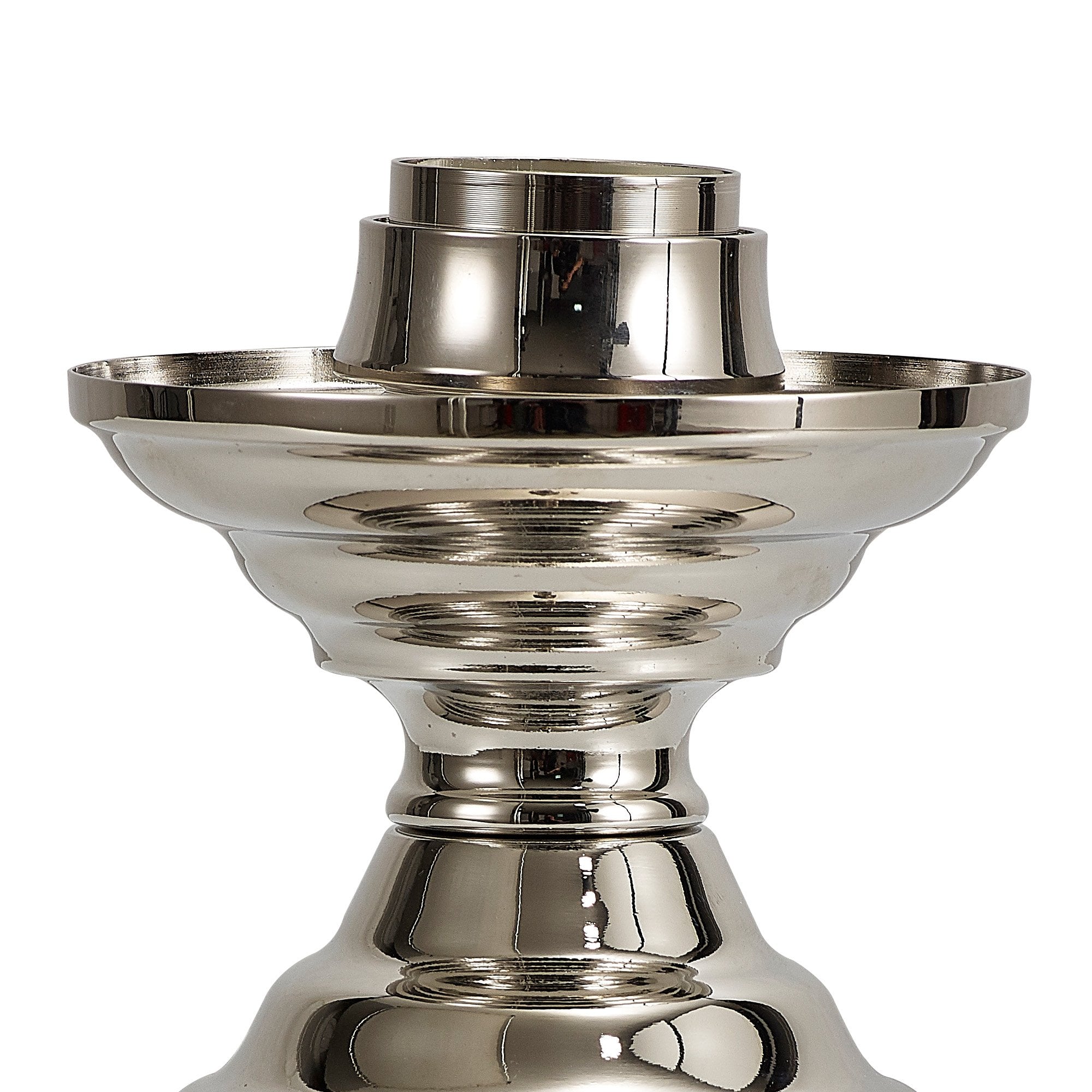 Fabula Mansfield Single Table Lamp Base - Polished Nickel - Base Only