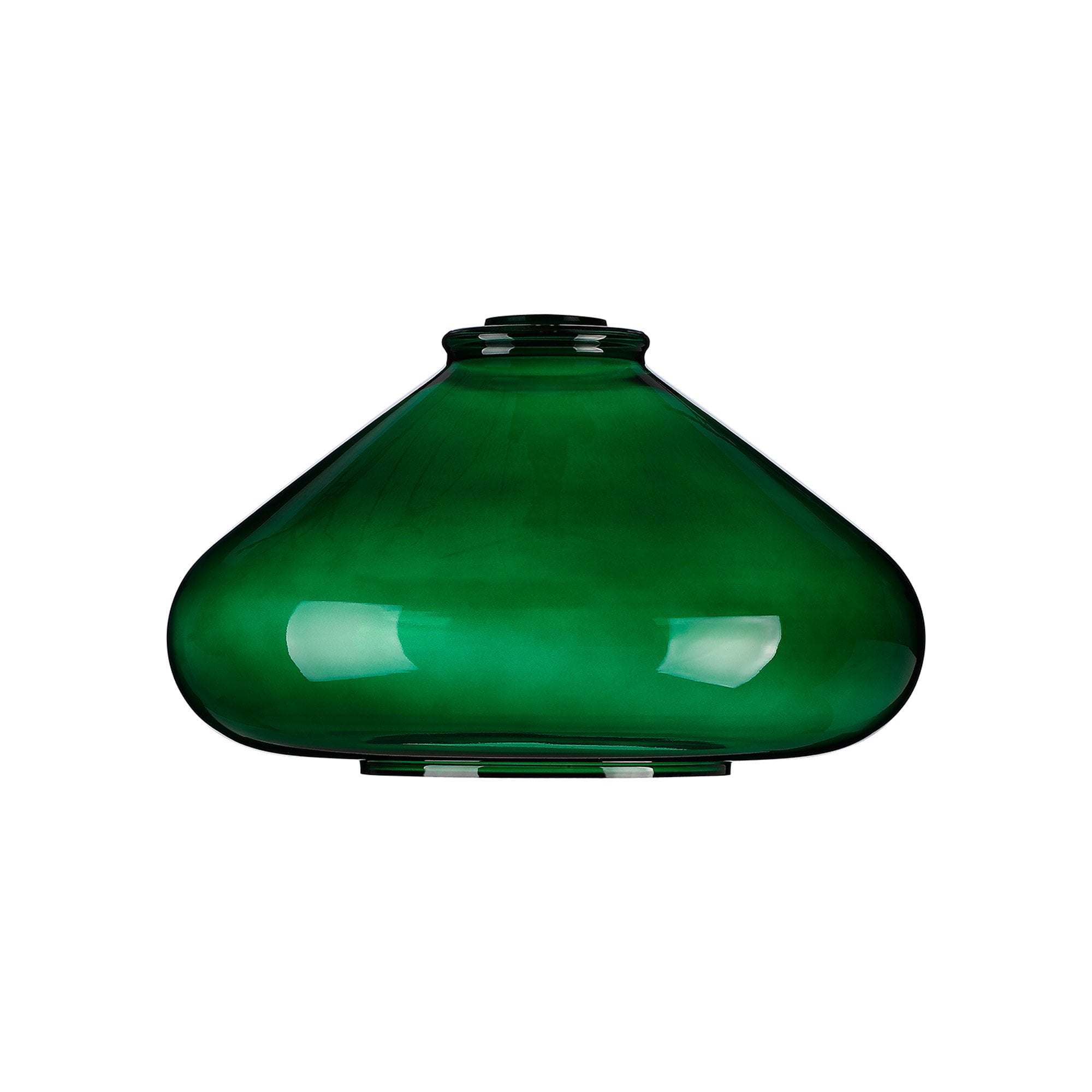 Fabula Maple Wide Shade - Bottle Green Glass - Shade Only