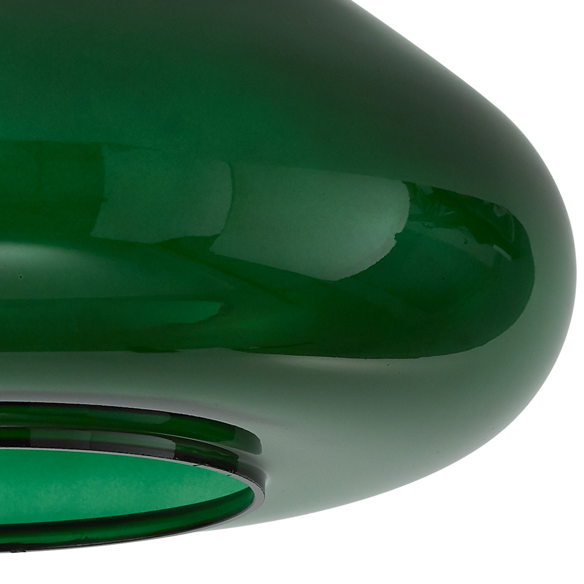 Fabula Maple Wide Shade - Bottle Green Glass - Shade Only