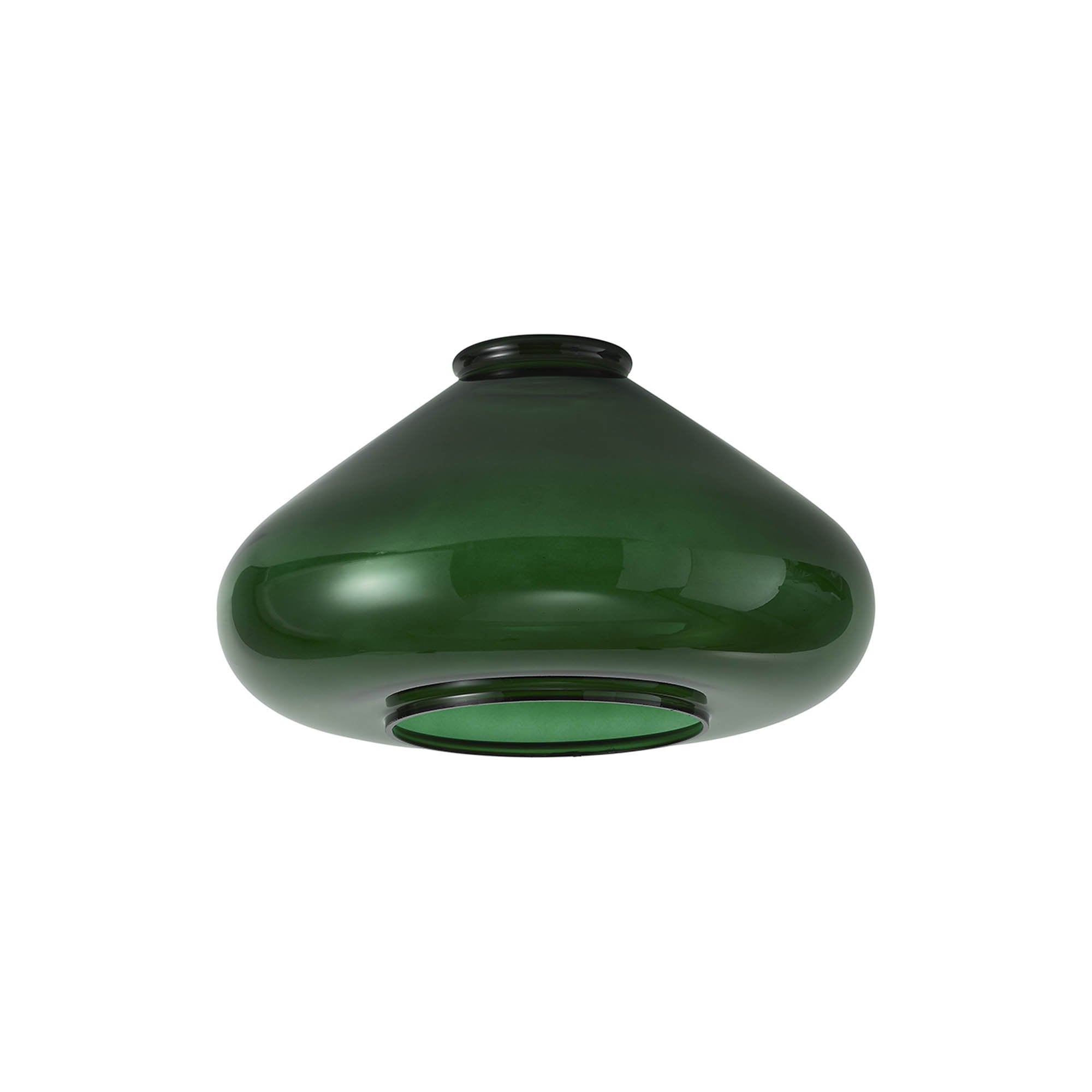 Fabula Maple Wide Shade - Bottle Green Glass - Shade Only