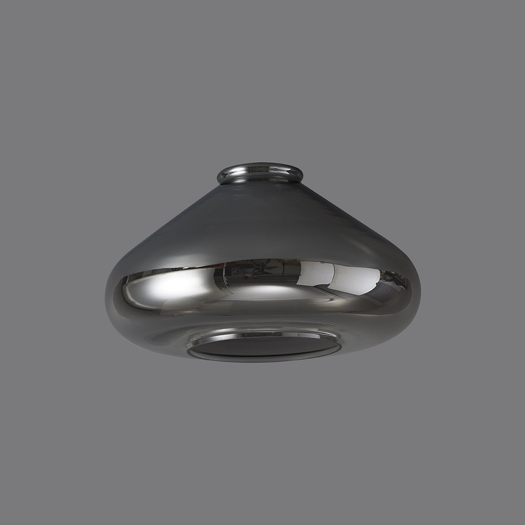 Fabula Maple Wide Shade - Smoke Plated Glass - Shade Only