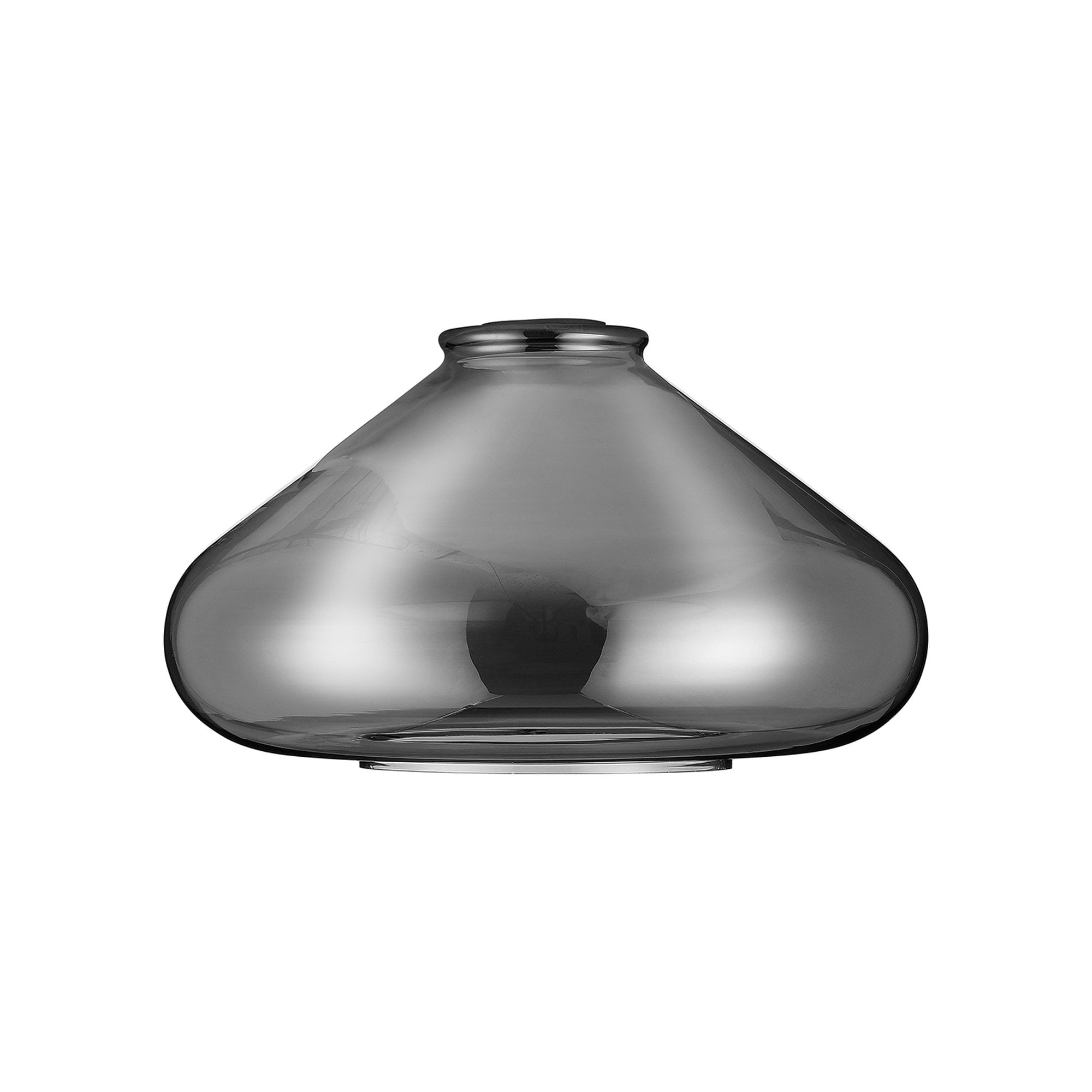 Fabula Maple Wide Shade - Smoke Plated Glass - Shade Only