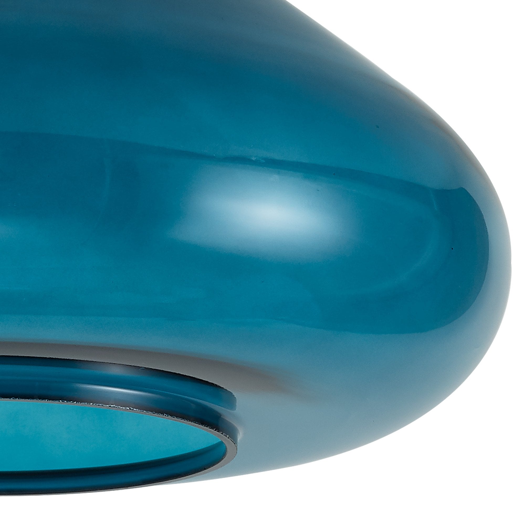 Fabula Maple Wide Shade - Teal Blue Glass - Shade Only
