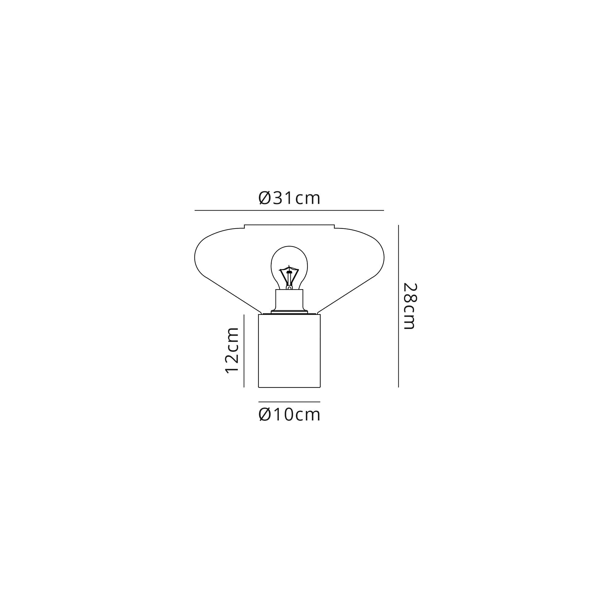 Fabula Maple Wide Table Lamp - Satin Nickel & Opal Glass