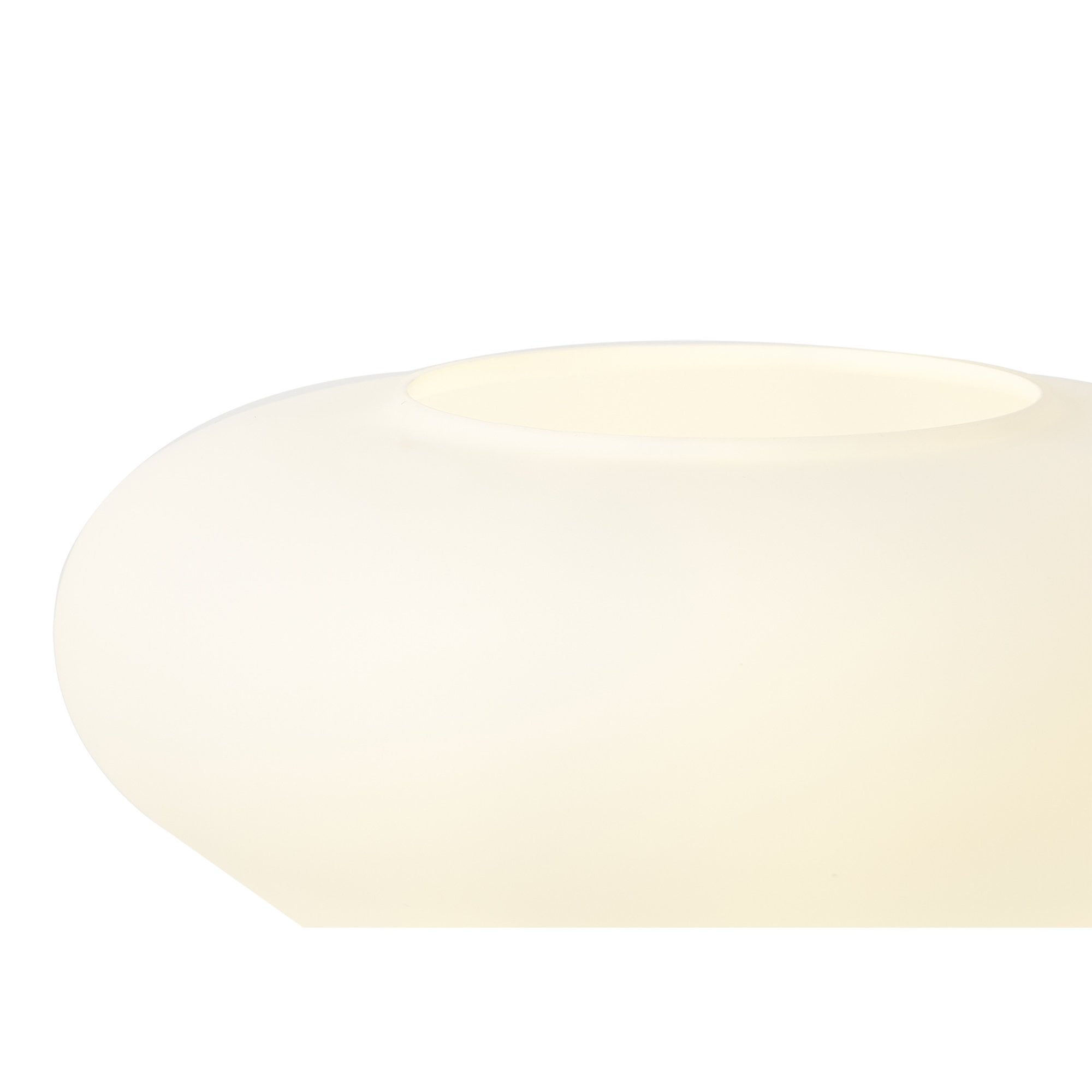 Fabula Maple Wide Table Lamp - Satin Nickel & Opal Glass