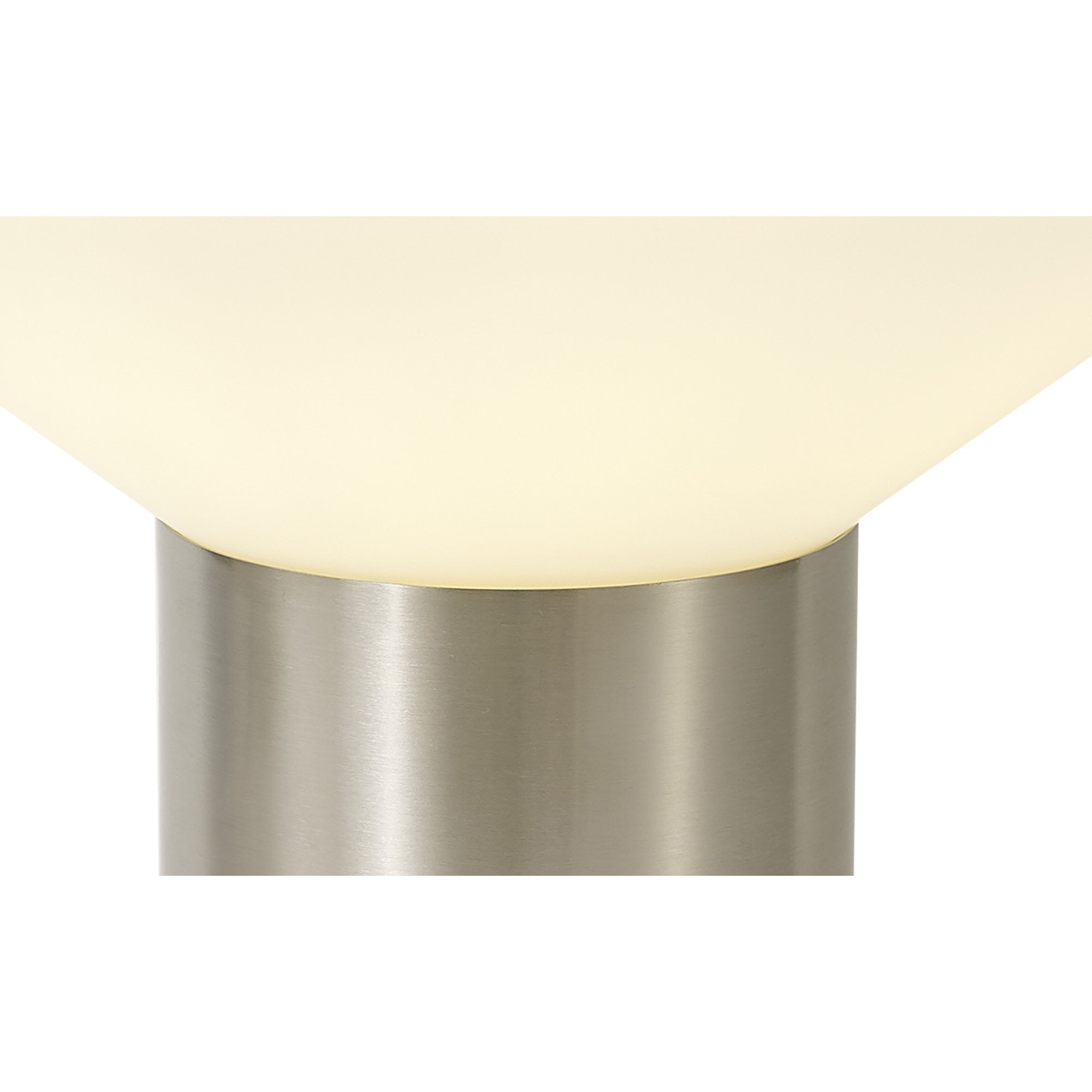 Fabula Maple Wide Table Lamp - Satin Nickel & Opal Glass