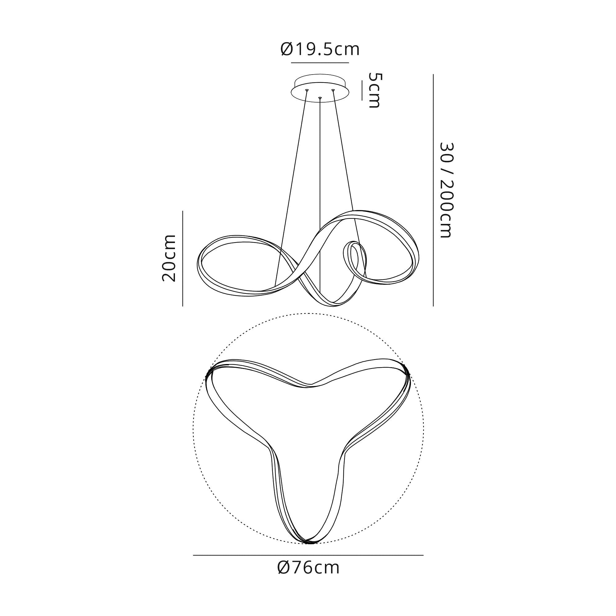 Fabula Meadow Medium Dimmable LED Pendant - Sand Gold