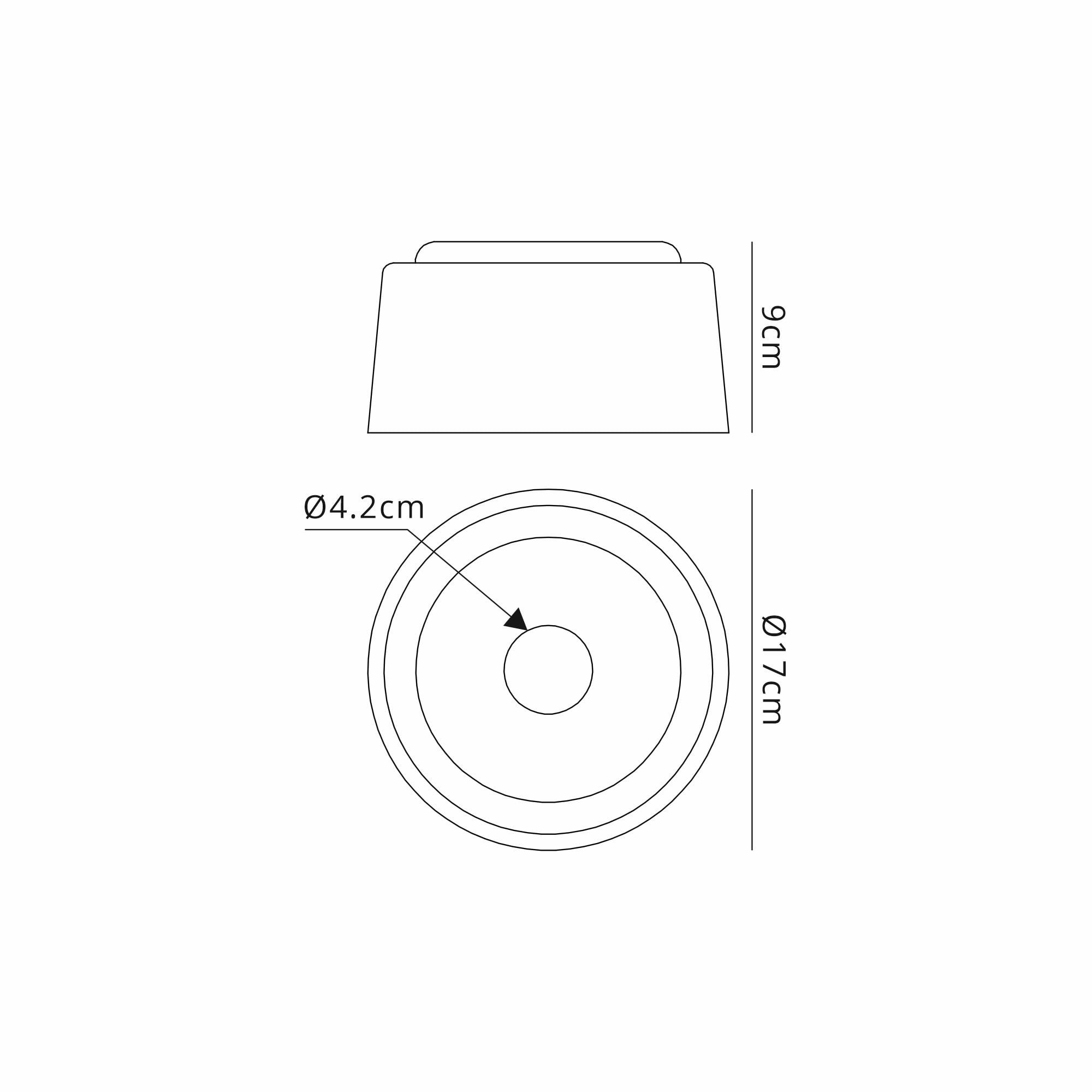 Fabula Merryhill Bowl Cloudy Glass Shade - Brown & Clear - Shade Only