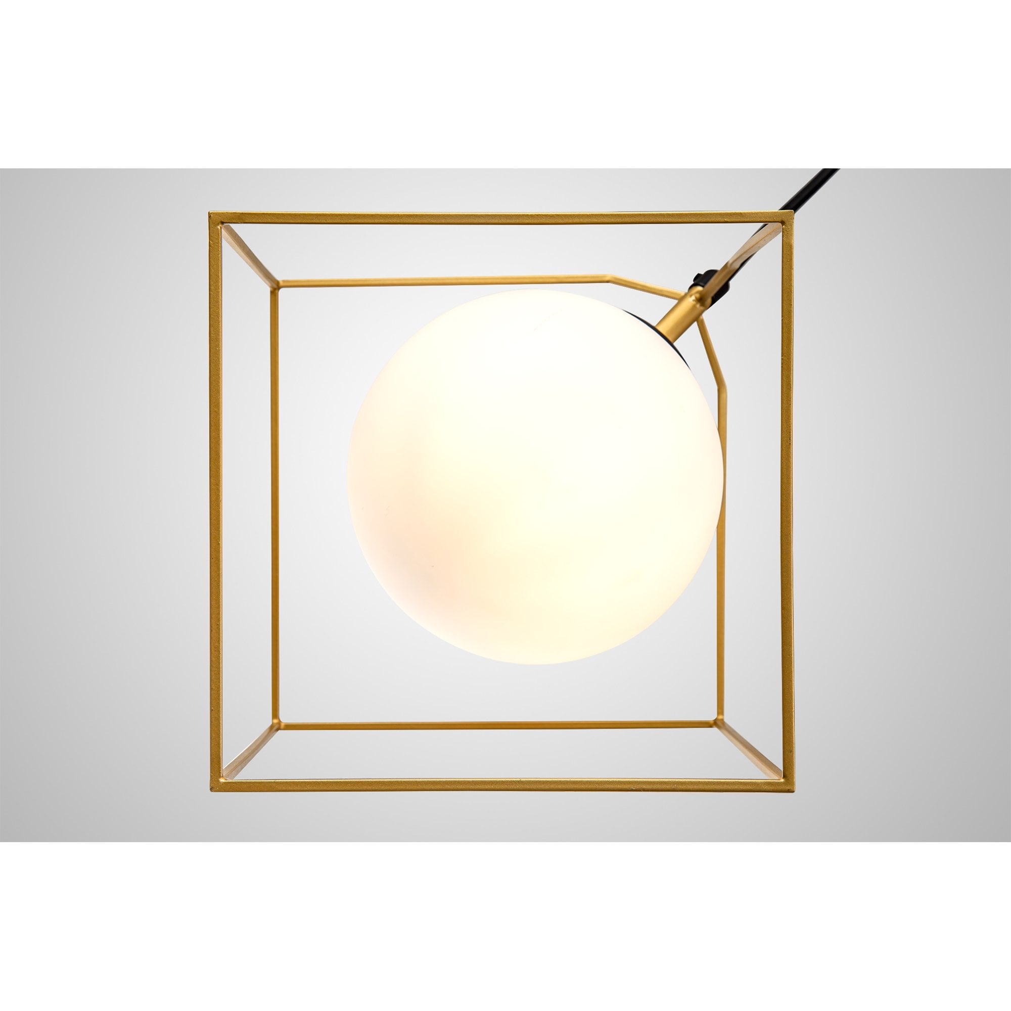 Fabula Newbury Single Adjustable Pendant - Matt Black & Painted Gold