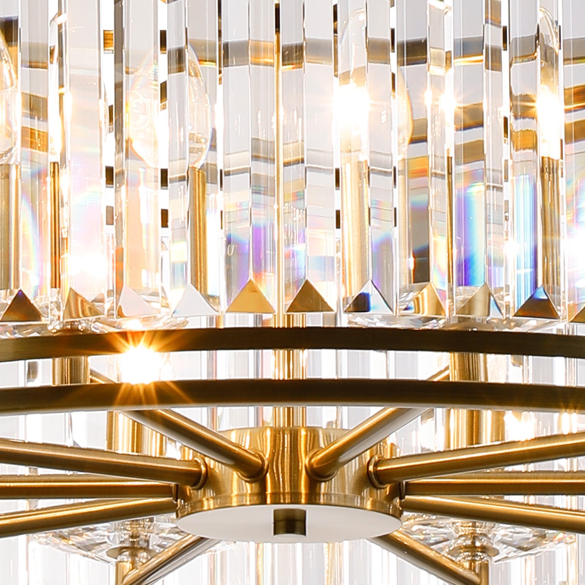 Fabula Oakhurst 10 Light Pendant - Antique Brass & Clear Glass