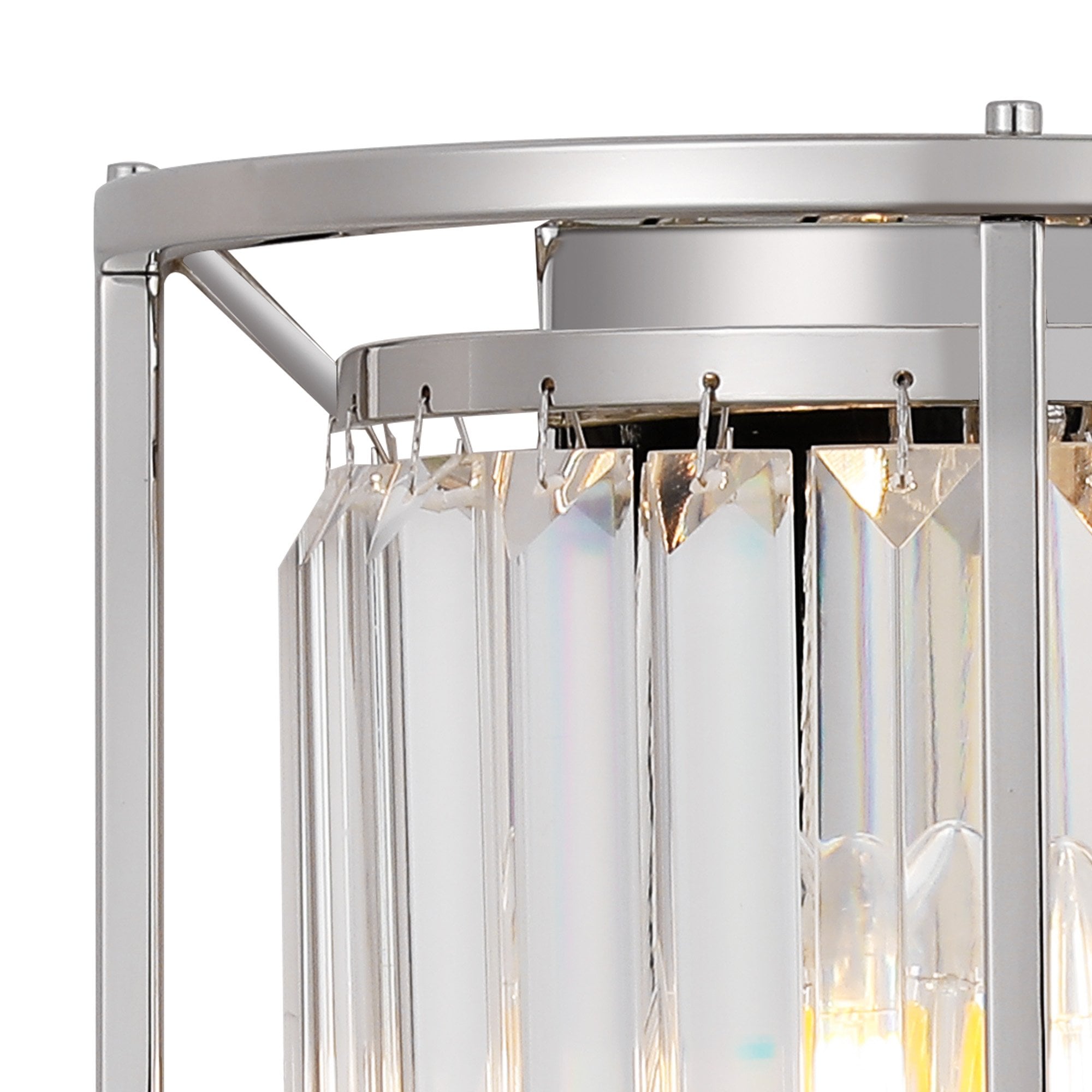 Fabula Oakhurst 2 Light Wall Lamp - Polished Nickel & Clear Glass