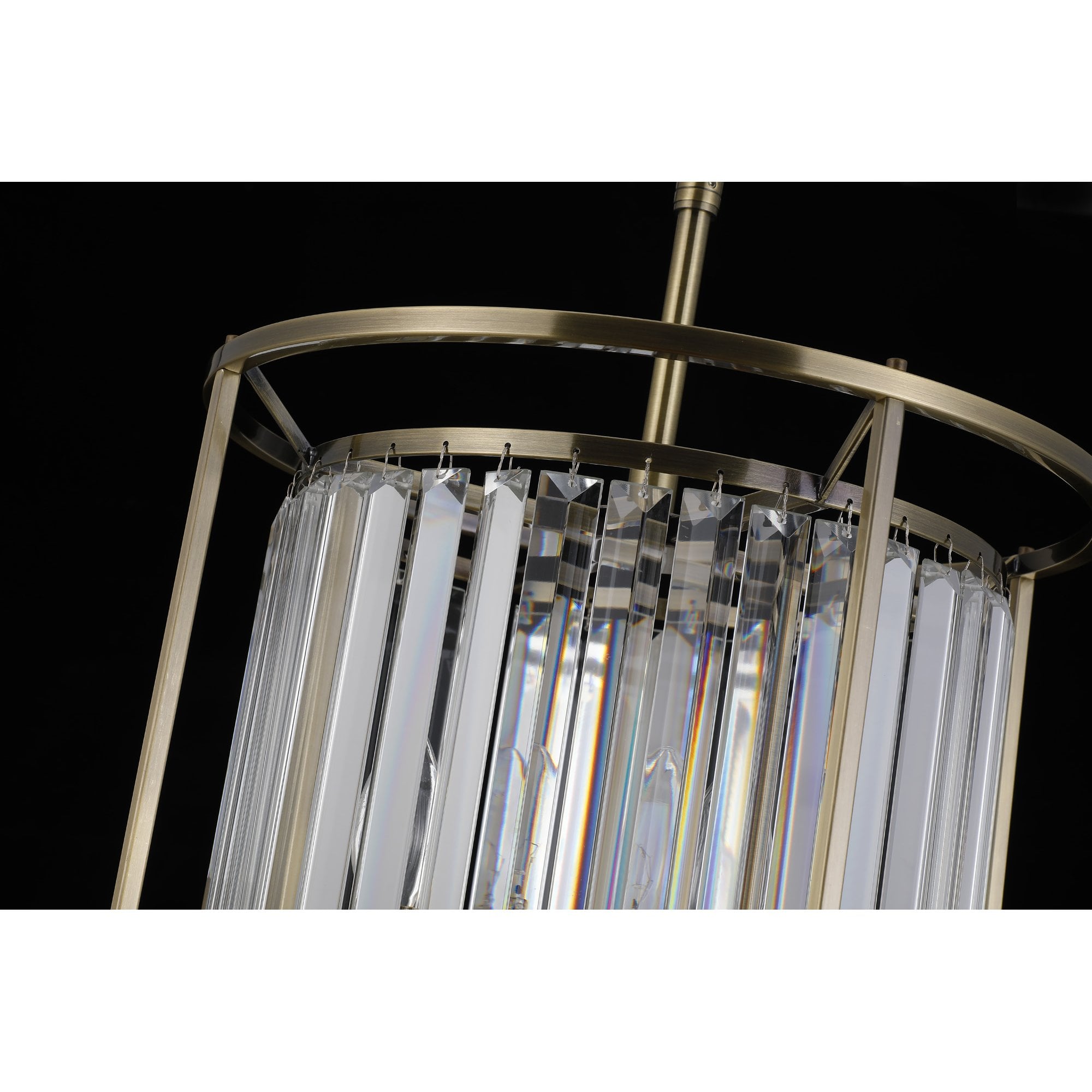 Fabula Oakhurst 6 Light Pendant - Antique Brass & Clear Glass