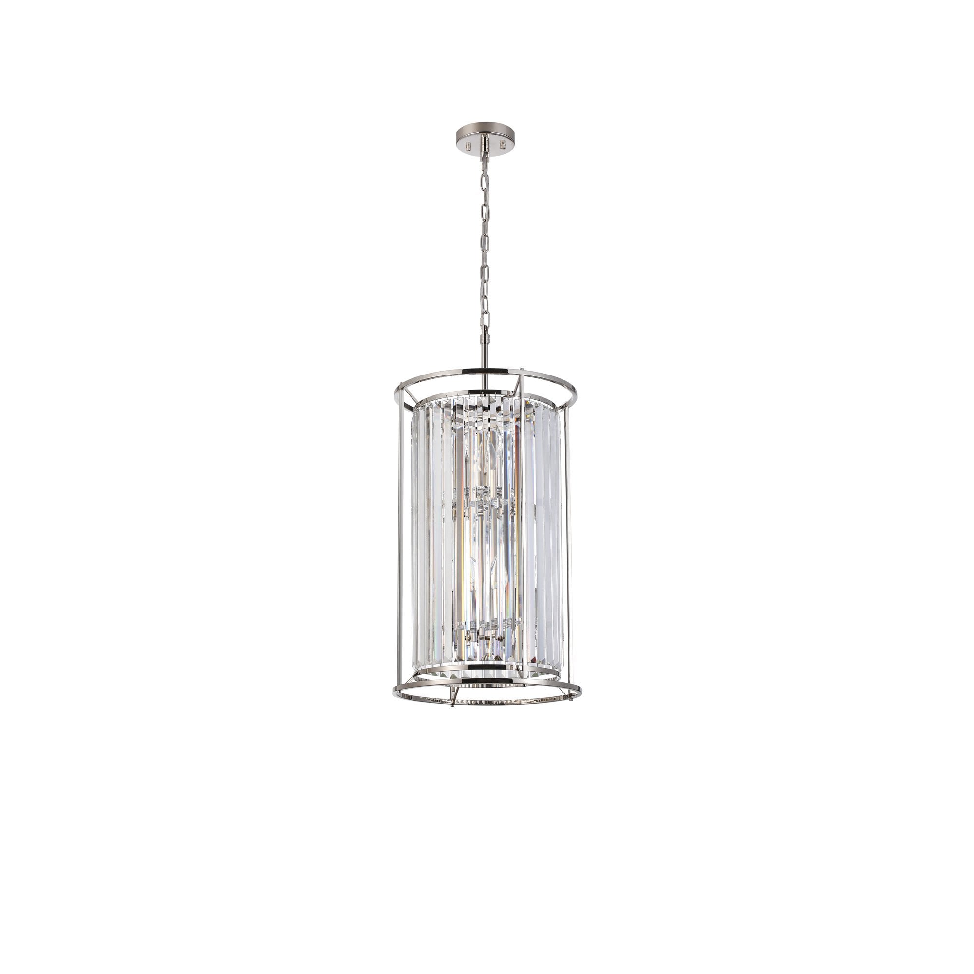 Fabula Oakhurst 6 Light Pendant - Polished Nickel & Clear Glass
