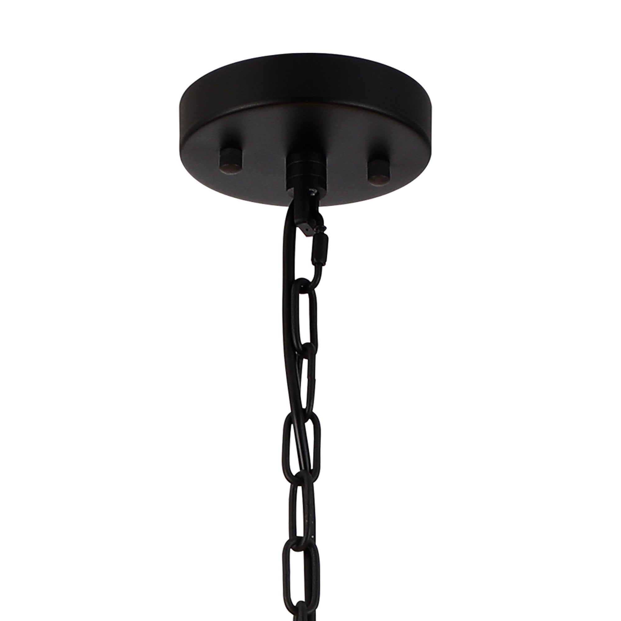 Fabula Oakhurst 6 Light Pendant - Satin Black & Clear Glass