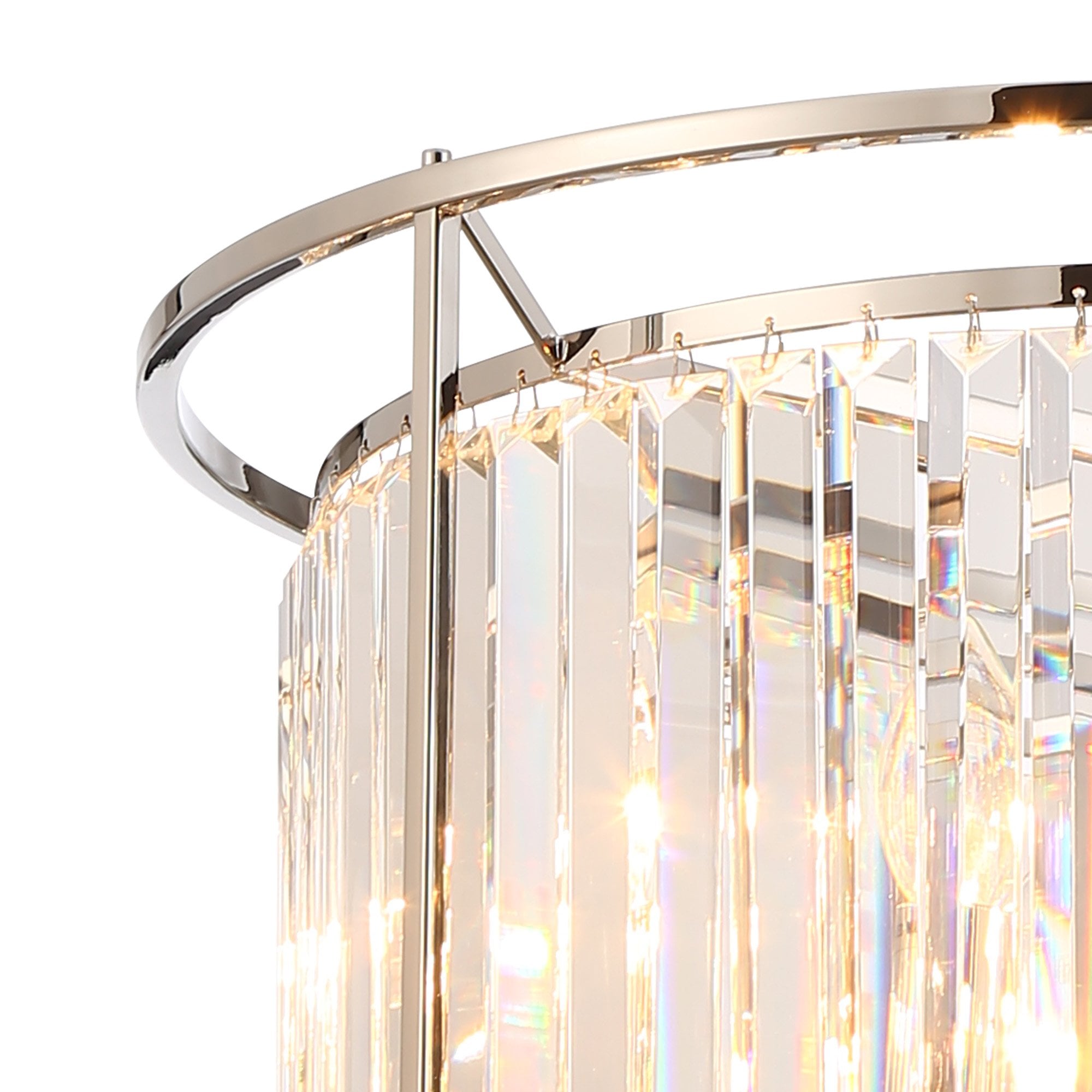 Fabula Oakhurst 6 Light Pendant/Semi-Flush Light - Polished Nickel & Clear Glass