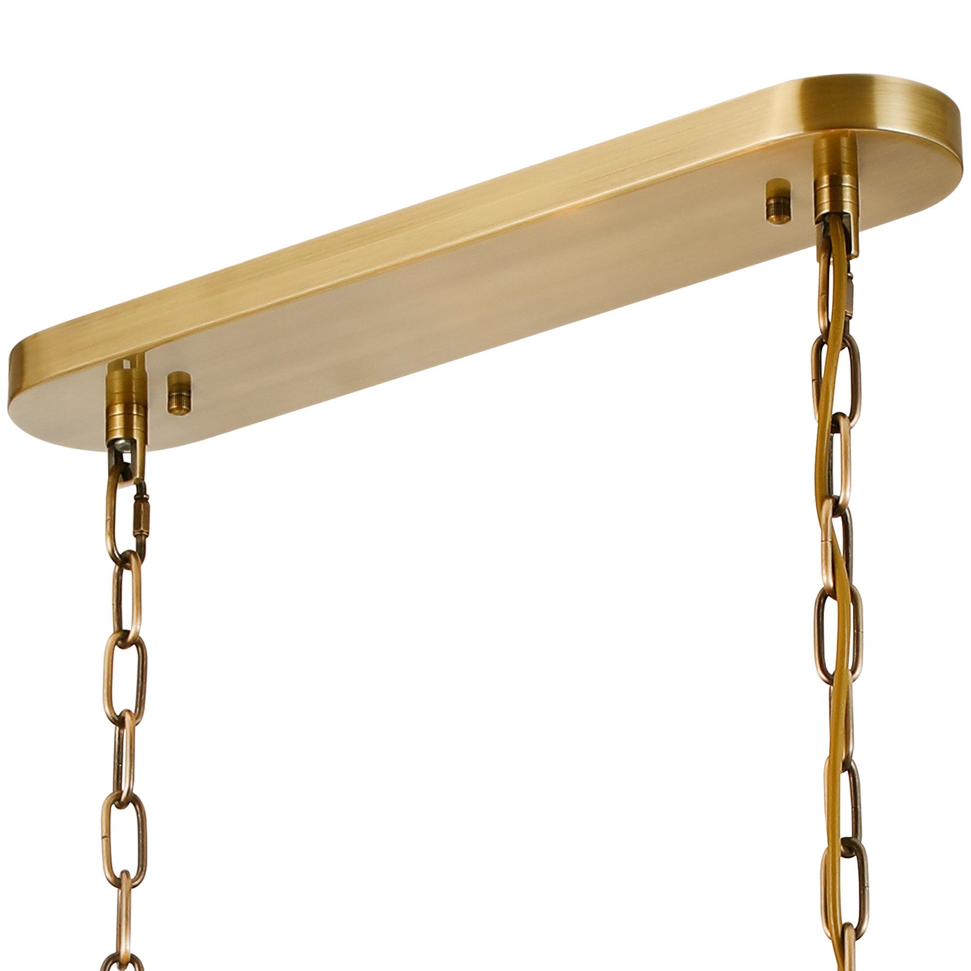 Fabula Oakhurst 7 Light Oval Pendant - Antique Brass & Clear Glass