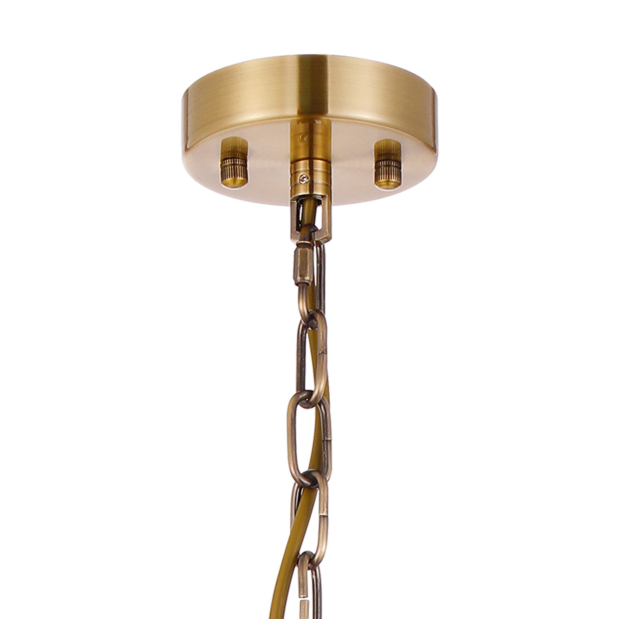 Fabula Oakhurst Single Pendant - Antique Brass & Clear Glass