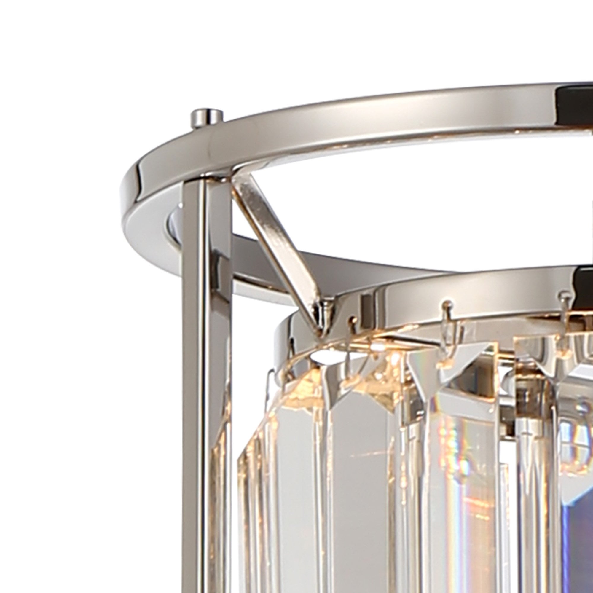 Fabula Oakhurst Single Pendant - Polished Nickel & Clear Glass