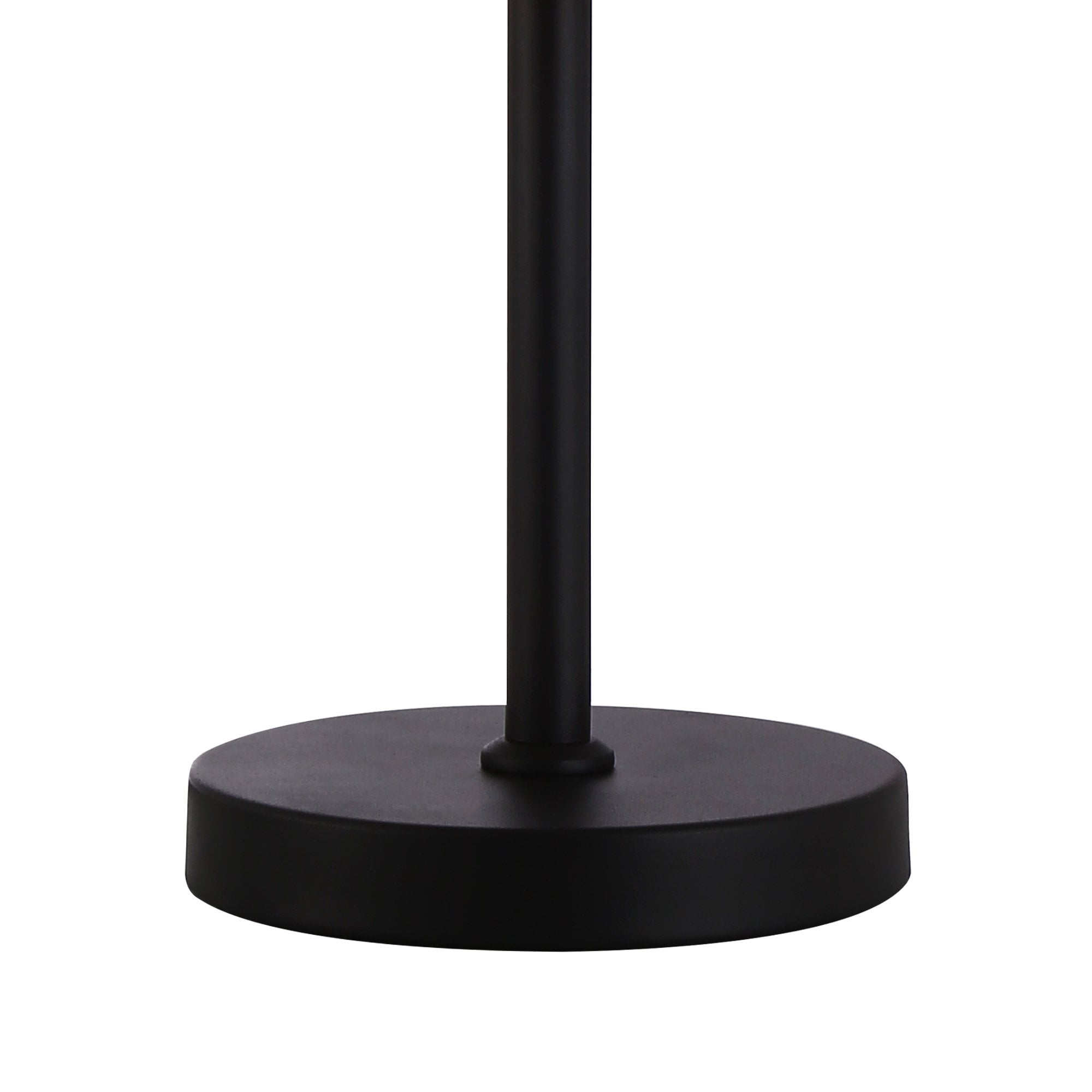 Fabula Oakhurst Single Table Lamp - Satin Black & Clear Glass